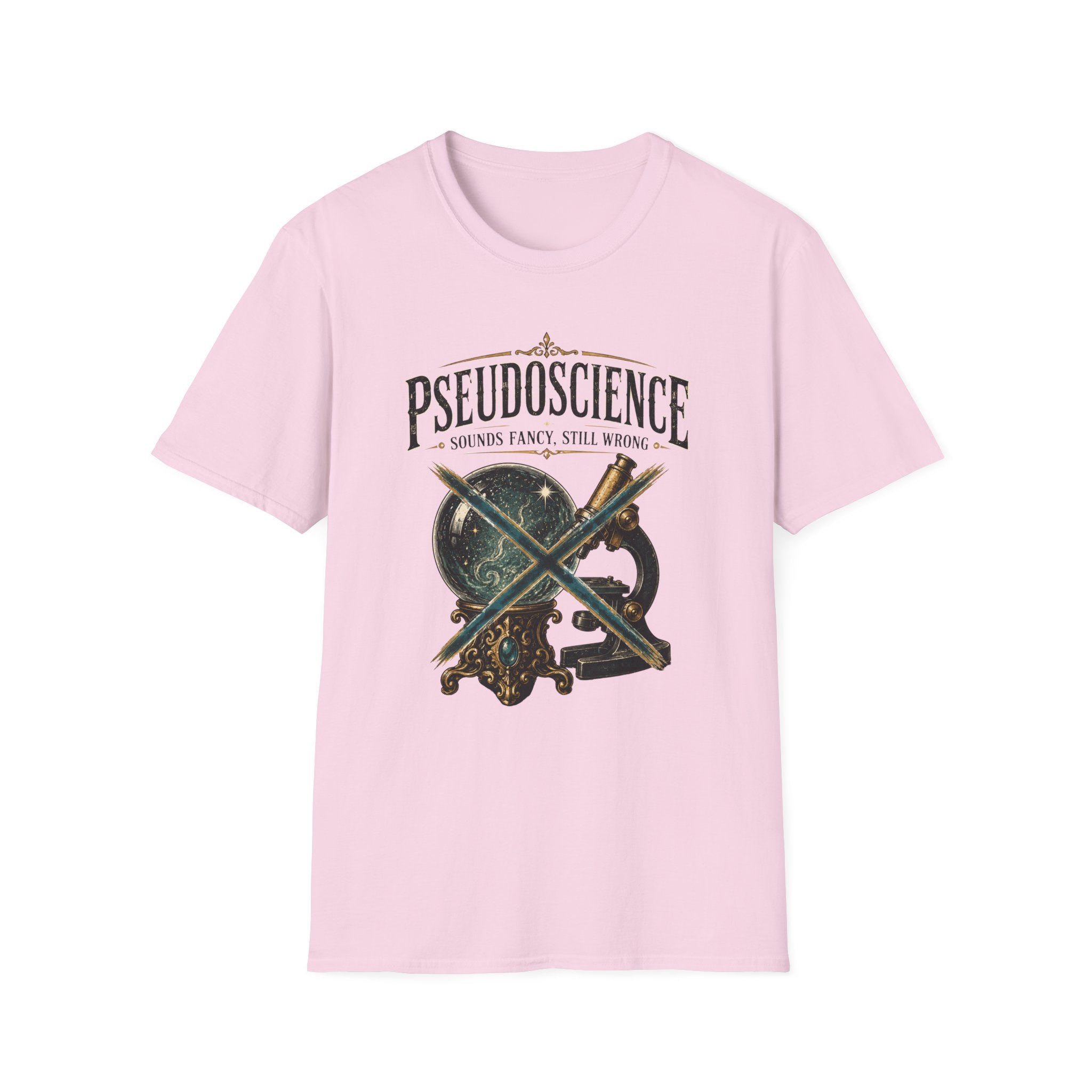 T-Shirt — "Pseudoscience: Sounds Fancy, Still Wrong" Retro Science Graphic Tee
