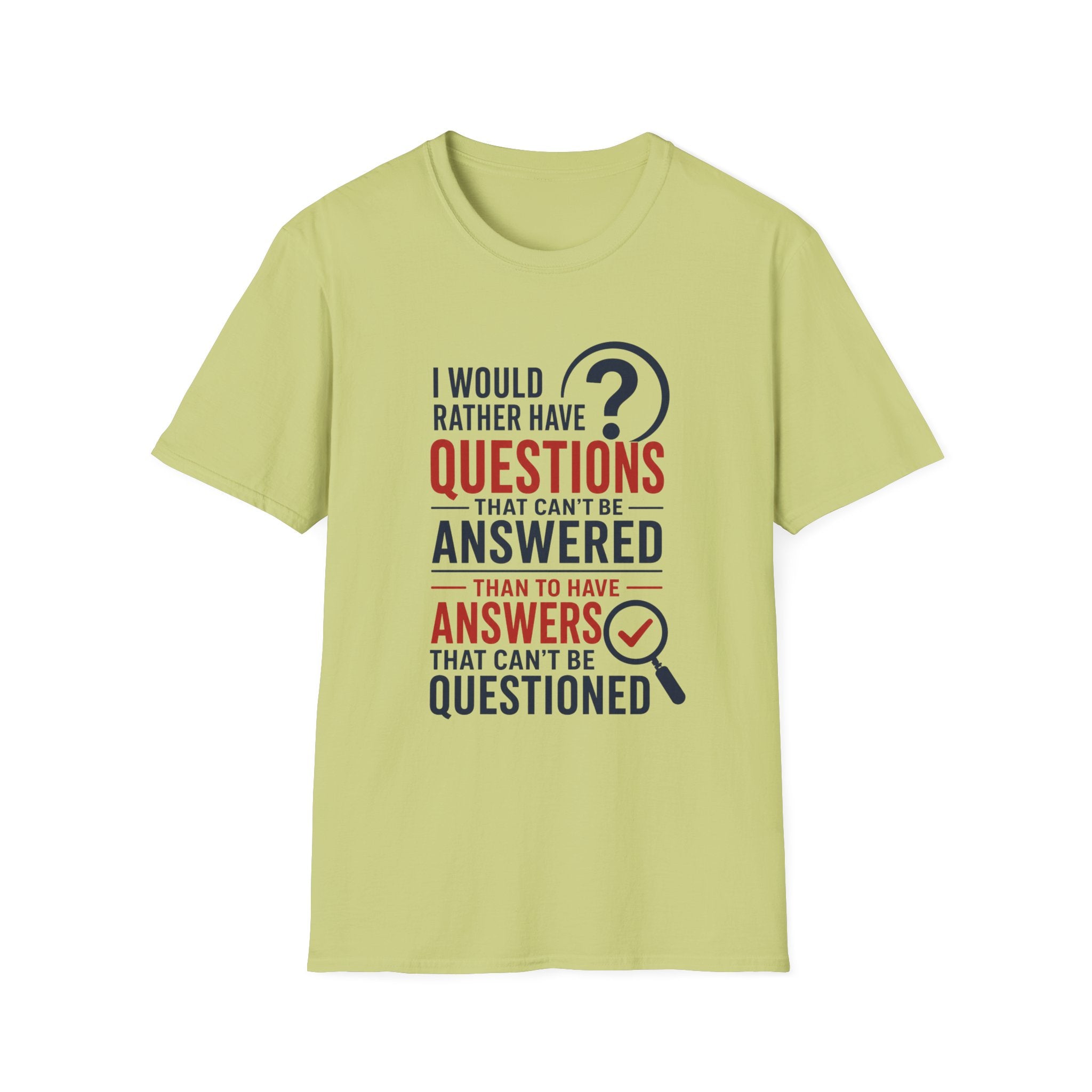 Questions and Answers Unisex Softstyle T-Shirt