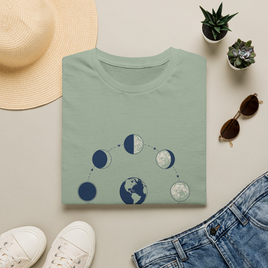Moon Phase T-Shirt —Lunar Cycle Graphic Tee