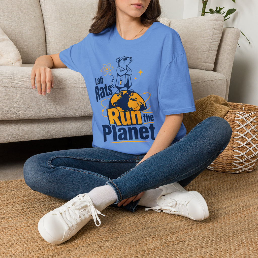 Lab Rats Run the Planet T-Shirt — Cute Scientist Rodent Graphic Tee