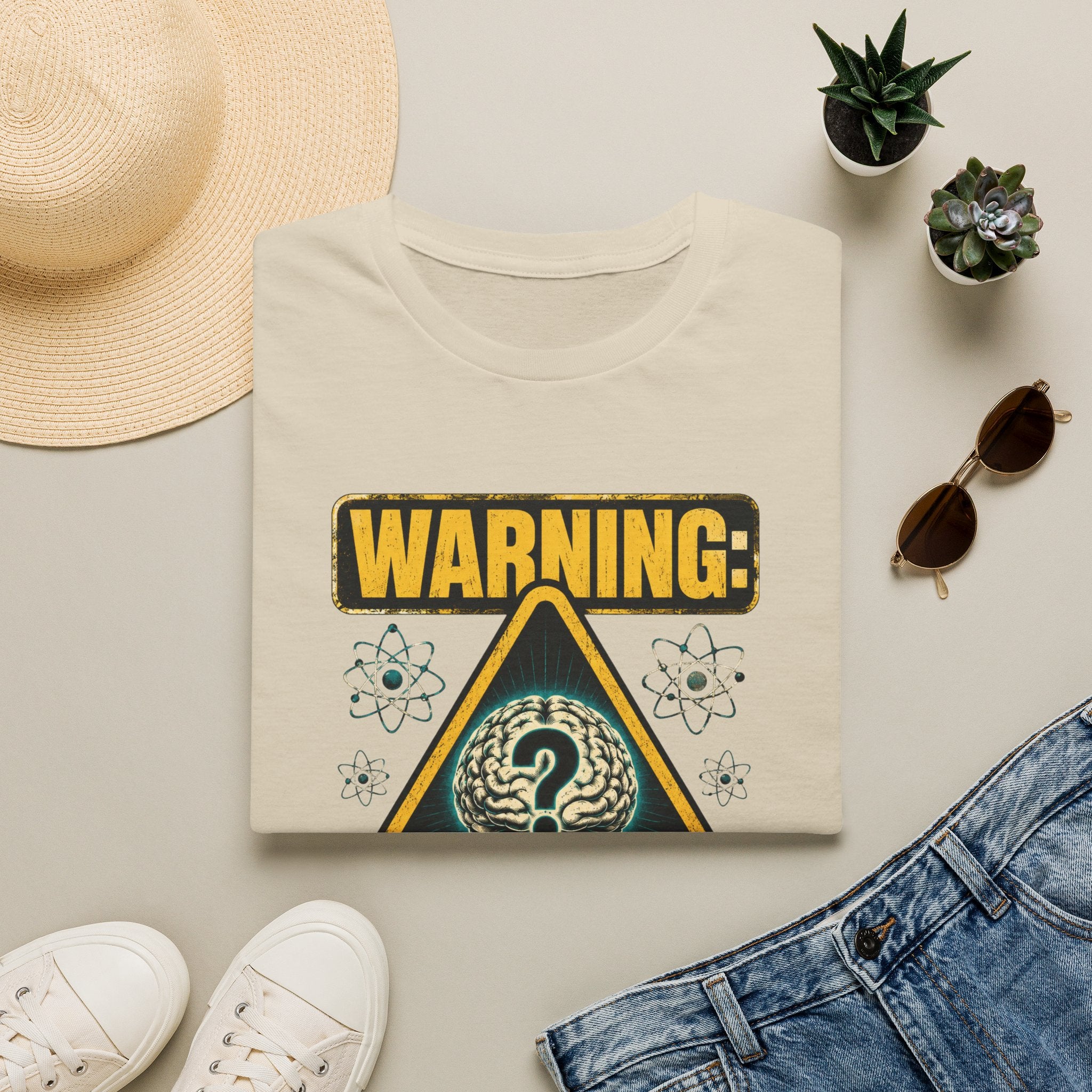 "WARNING: May Contain Critical Thinking" Graphic Tee
