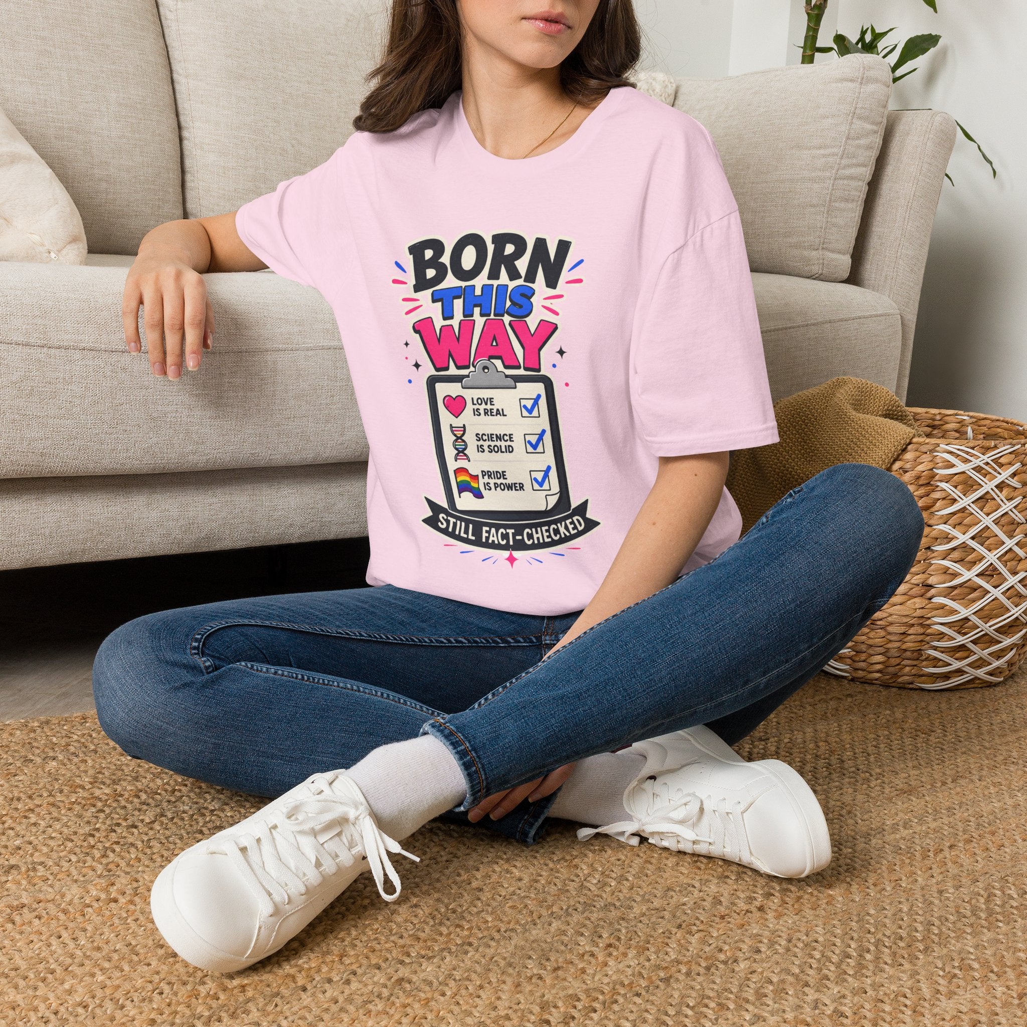 Born This Way T-Shirt — Pride LGBTQ+ Checklist Graphic Tee