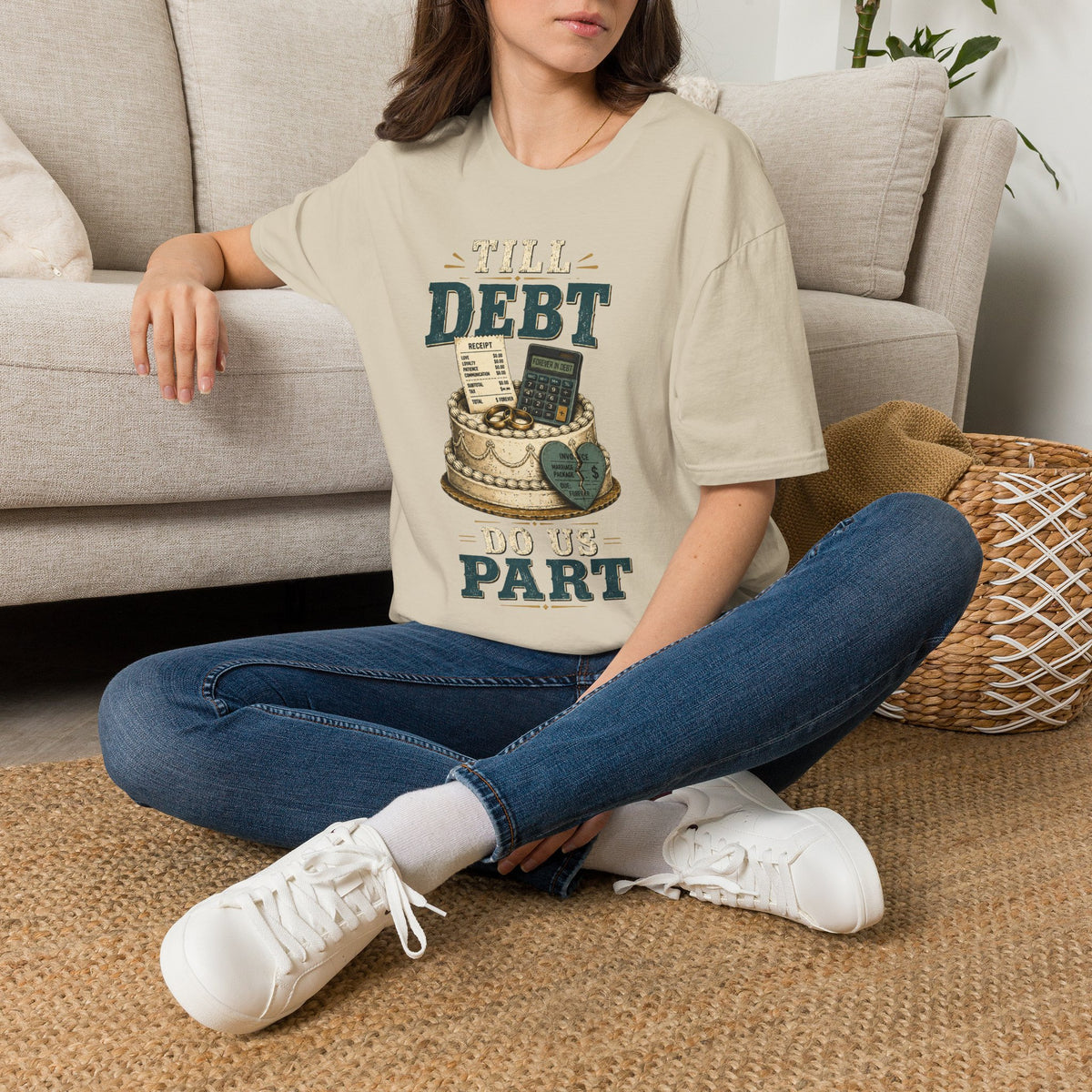 "Till Debt Do Us Part" Funny Debt & Finance Marriage Tee