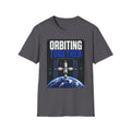 Orbiting Together T‑Shirt — Space Station Earth Graphic Tee
