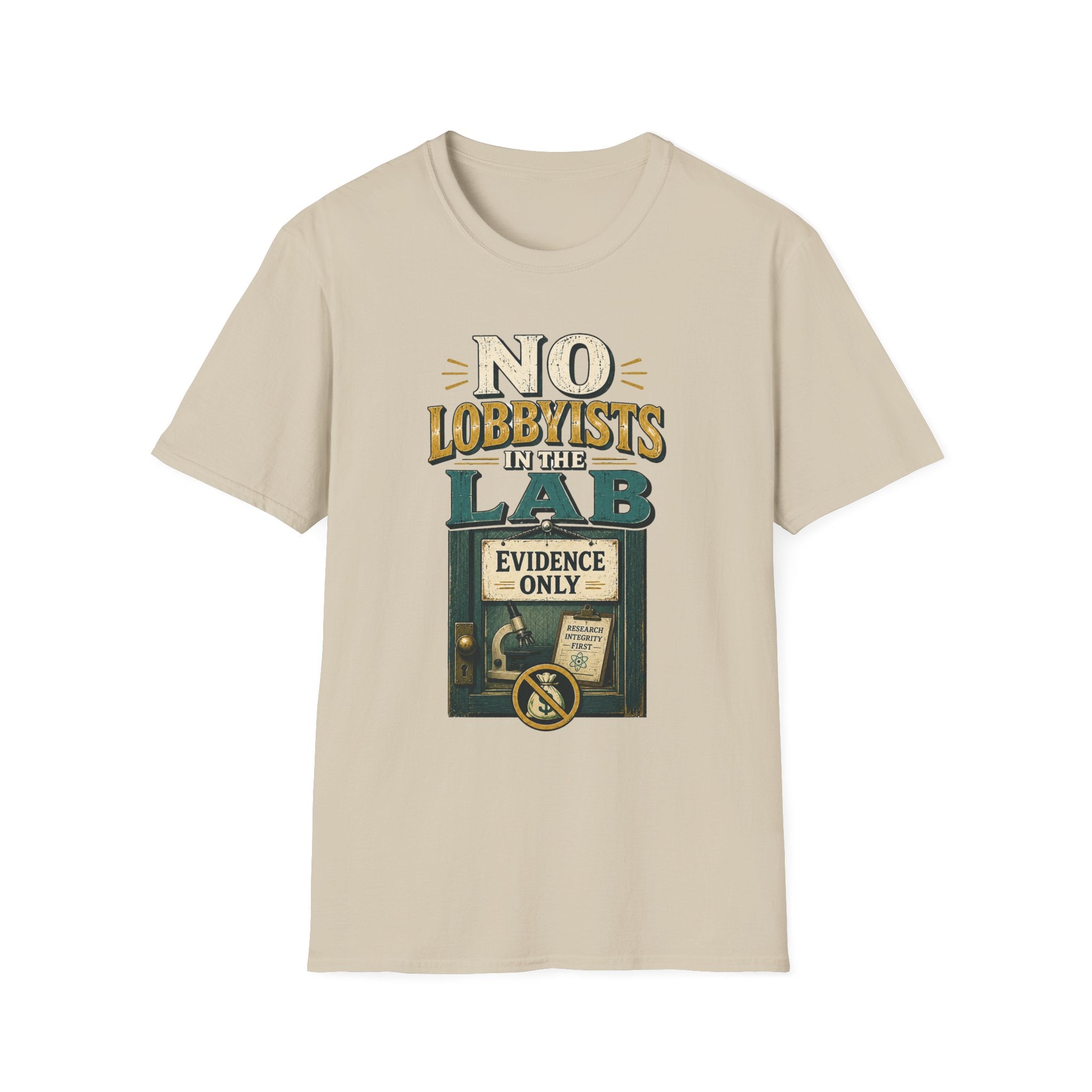 "No Lobbyists in the Lab" Vintage Science Tee