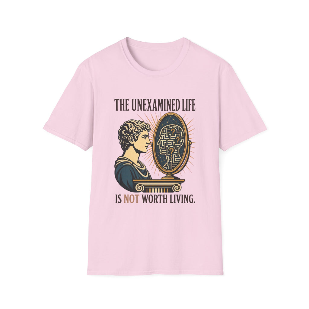 'The Unexamined Life' Philosophical Graphic Tee (Mirror Maze Design)
