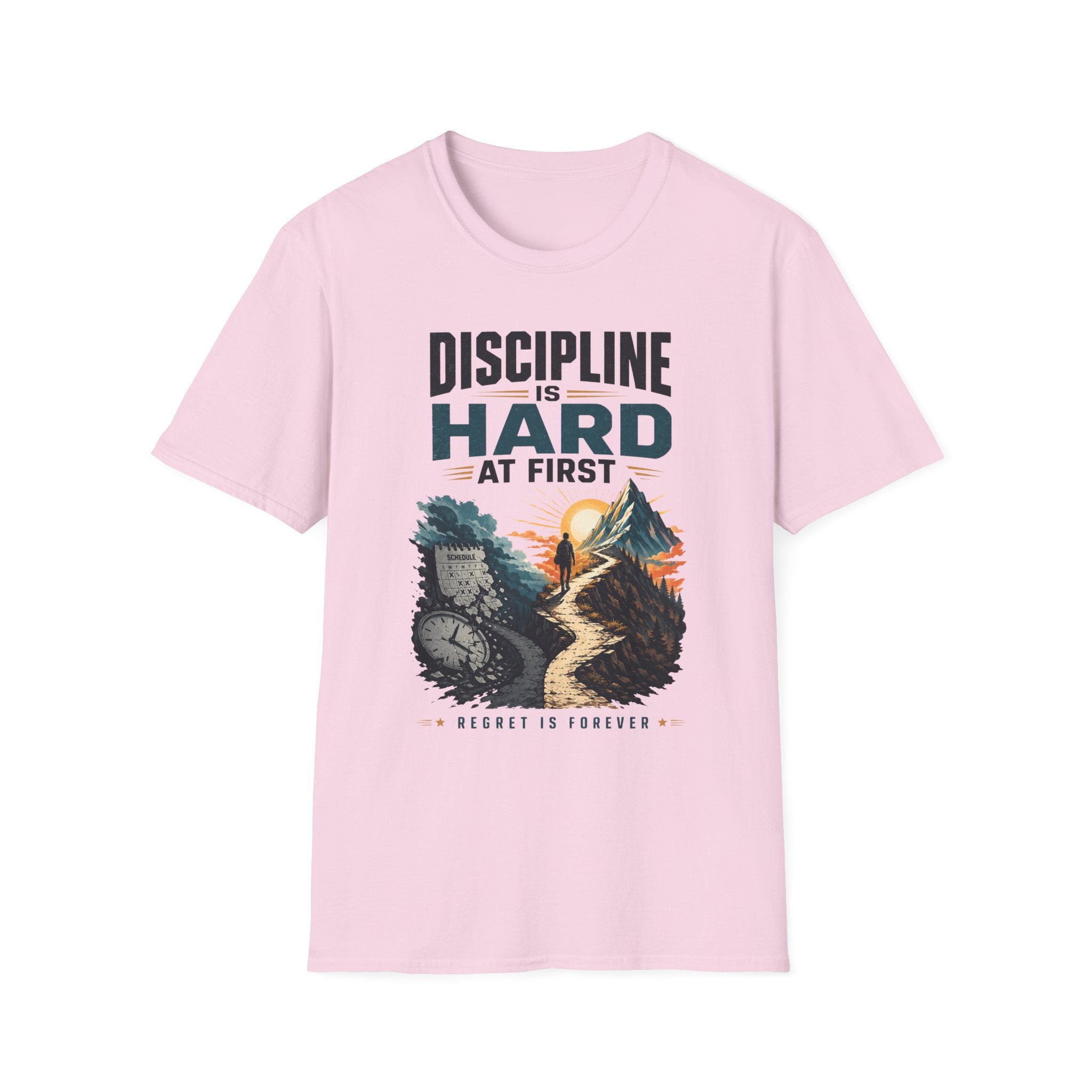 "Discipline Is Hard at First" Motivational Graphic Tee