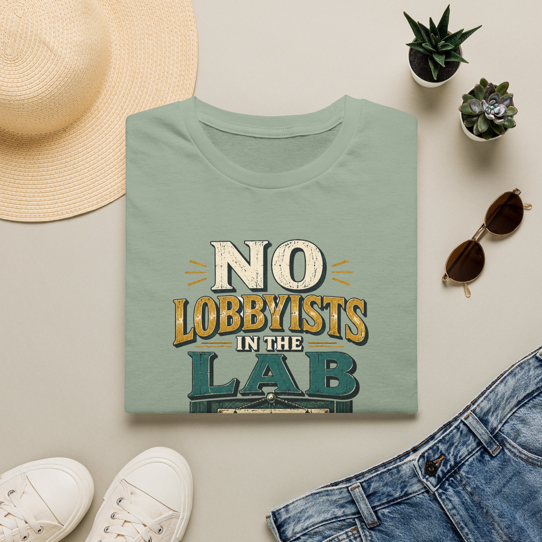 "No Lobbyists in the Lab" Vintage Science Tee