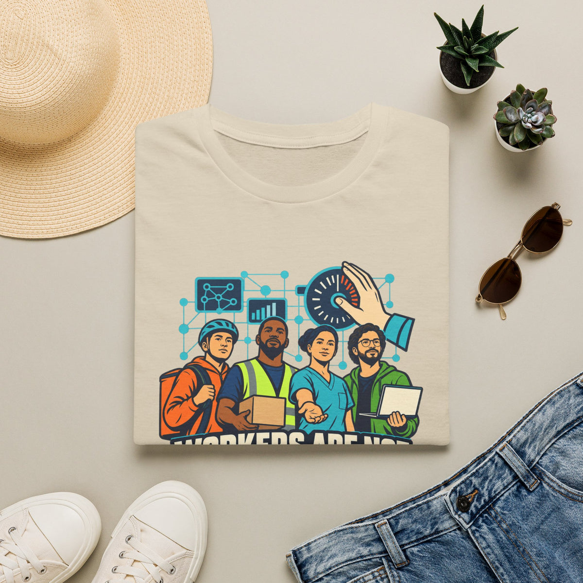 Workers Are Not Data Points T-Shirt — Labor Rights Solidarity Tee