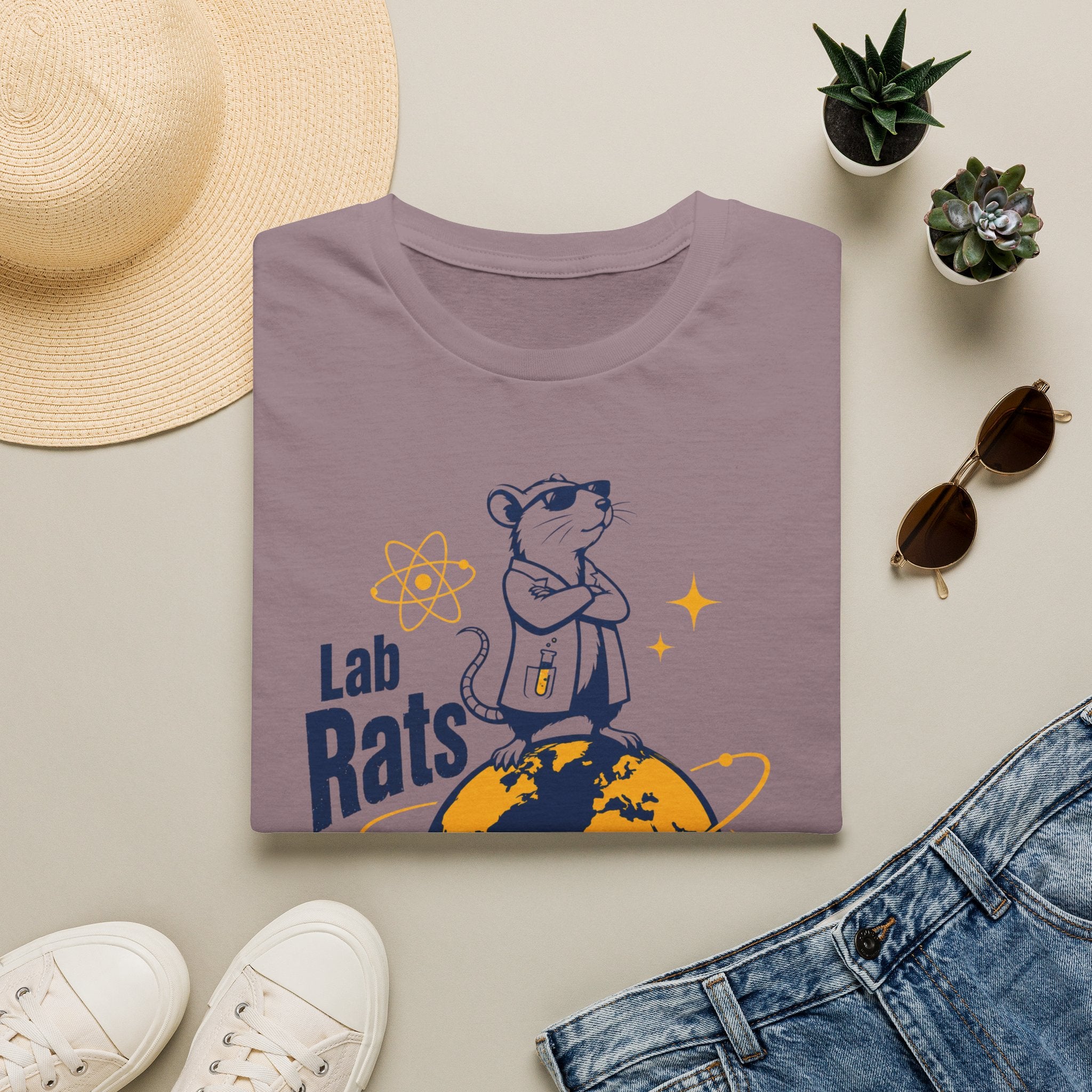 Lab Rats Run the Planet T-Shirt — Cute Scientist Rodent Graphic Tee