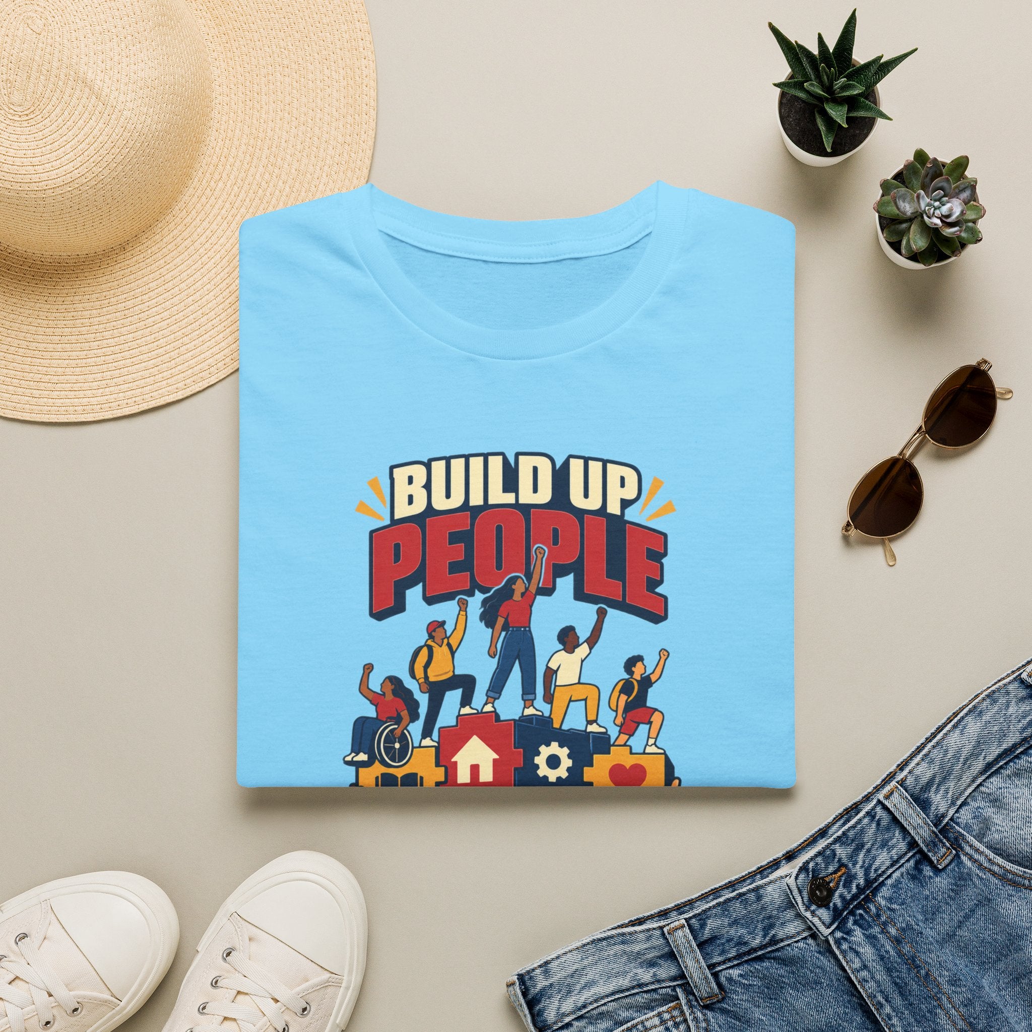 "Build Up People Not Prisons" Social Justice Graphic Tee