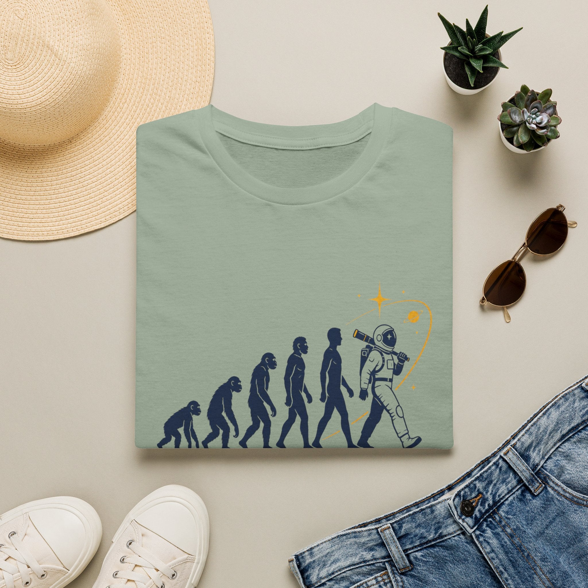 Evolution to Astronaut T-Shirt — Funny Space Exploration Tee