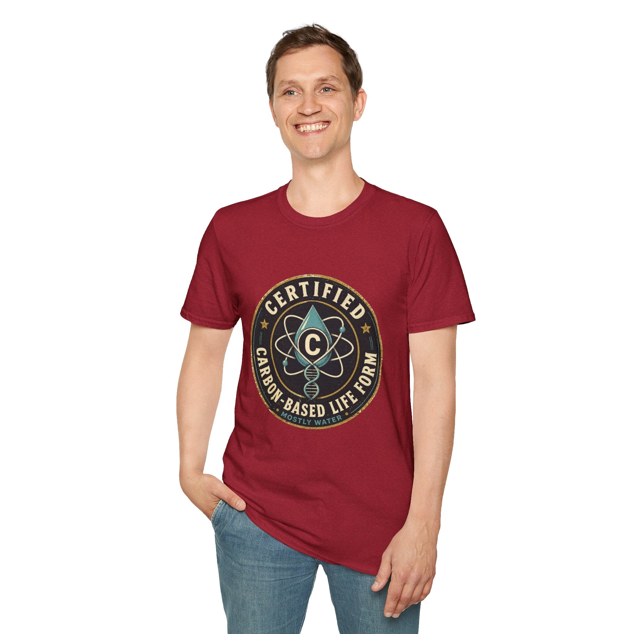 Certified Carbon-Based Lifeform T-Shirt — Funny Science Badge Tee