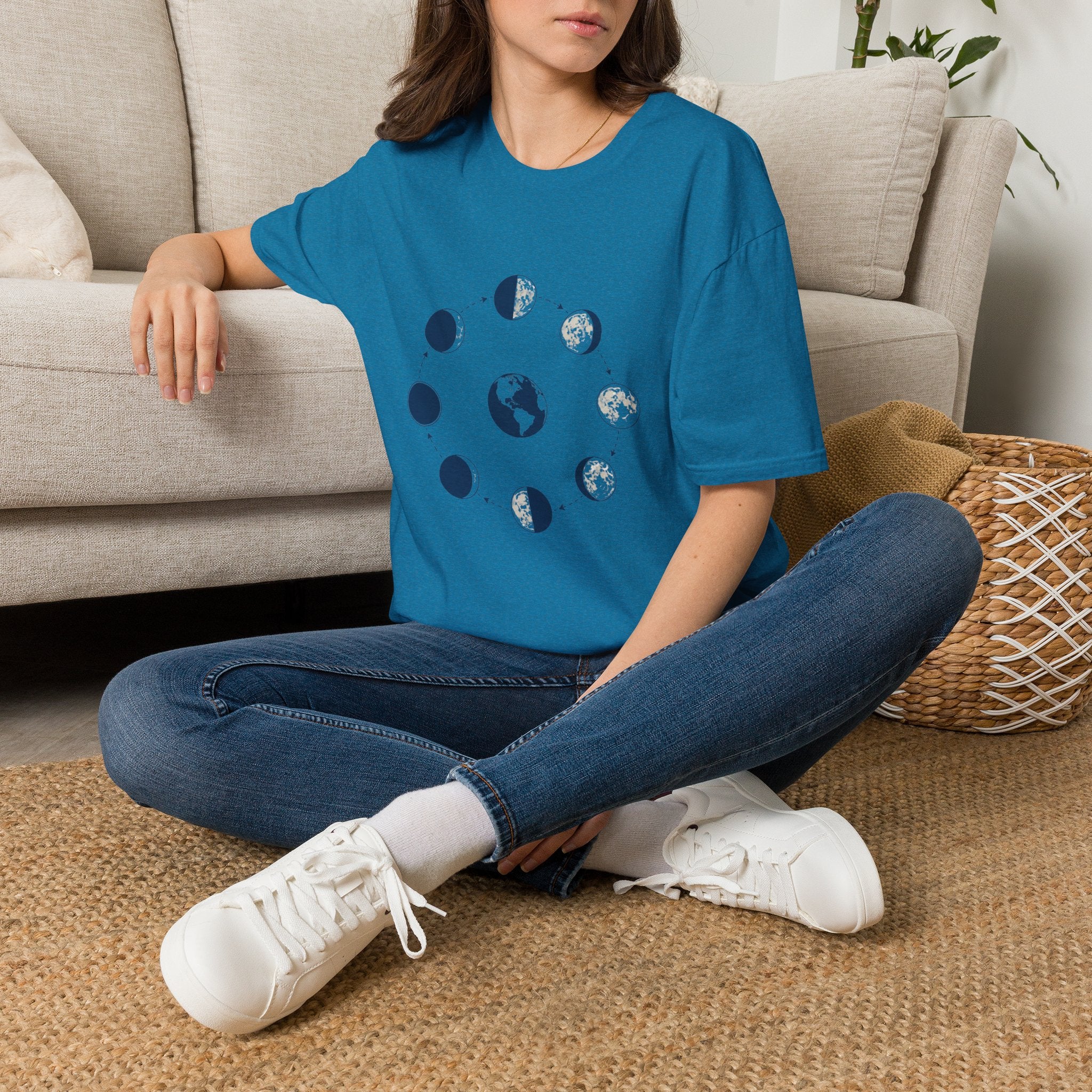 Moon Phase T-Shirt —Lunar Cycle Graphic Tee