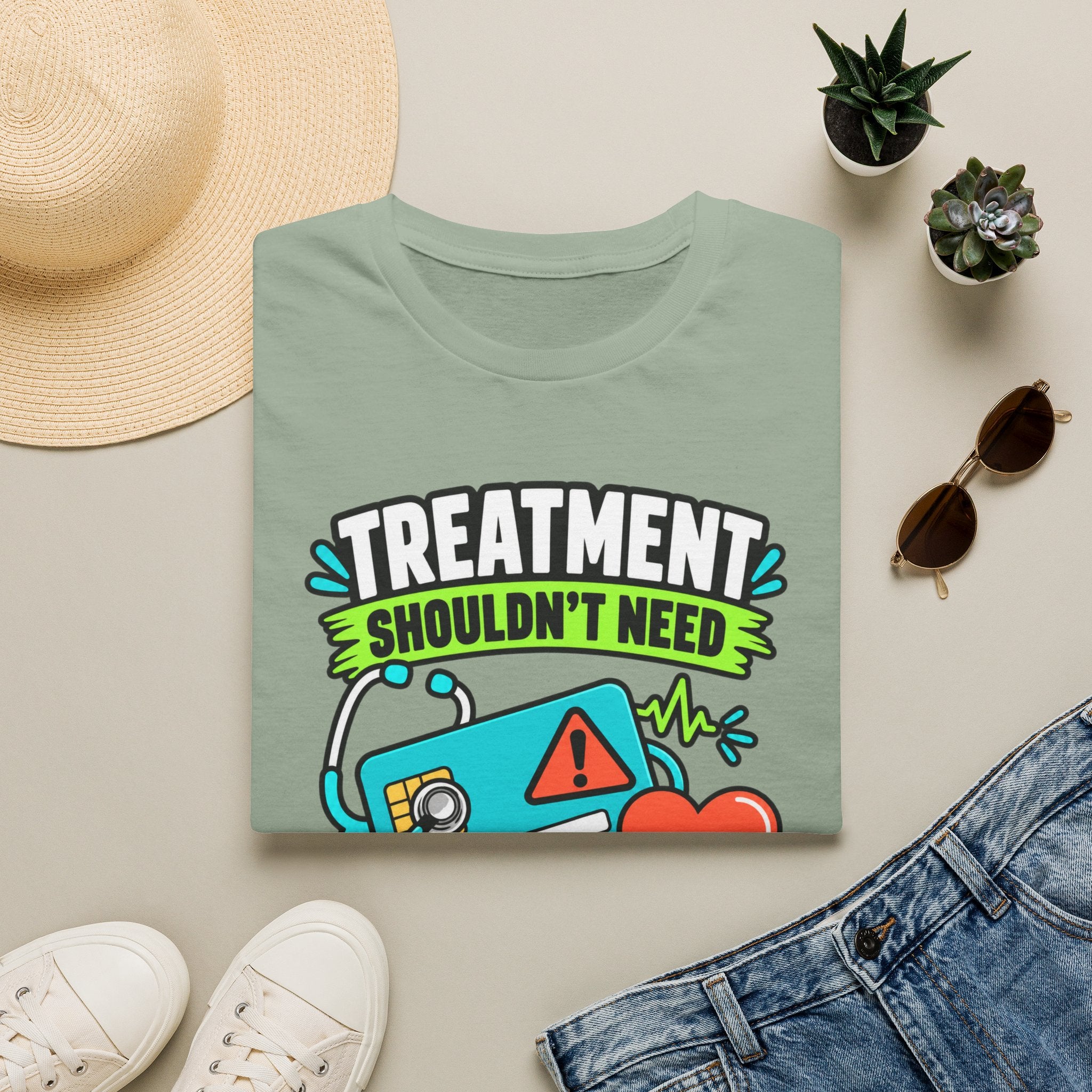 'Treatment Shouldn't Need Credit Score' Medical Justice Graphic Tee