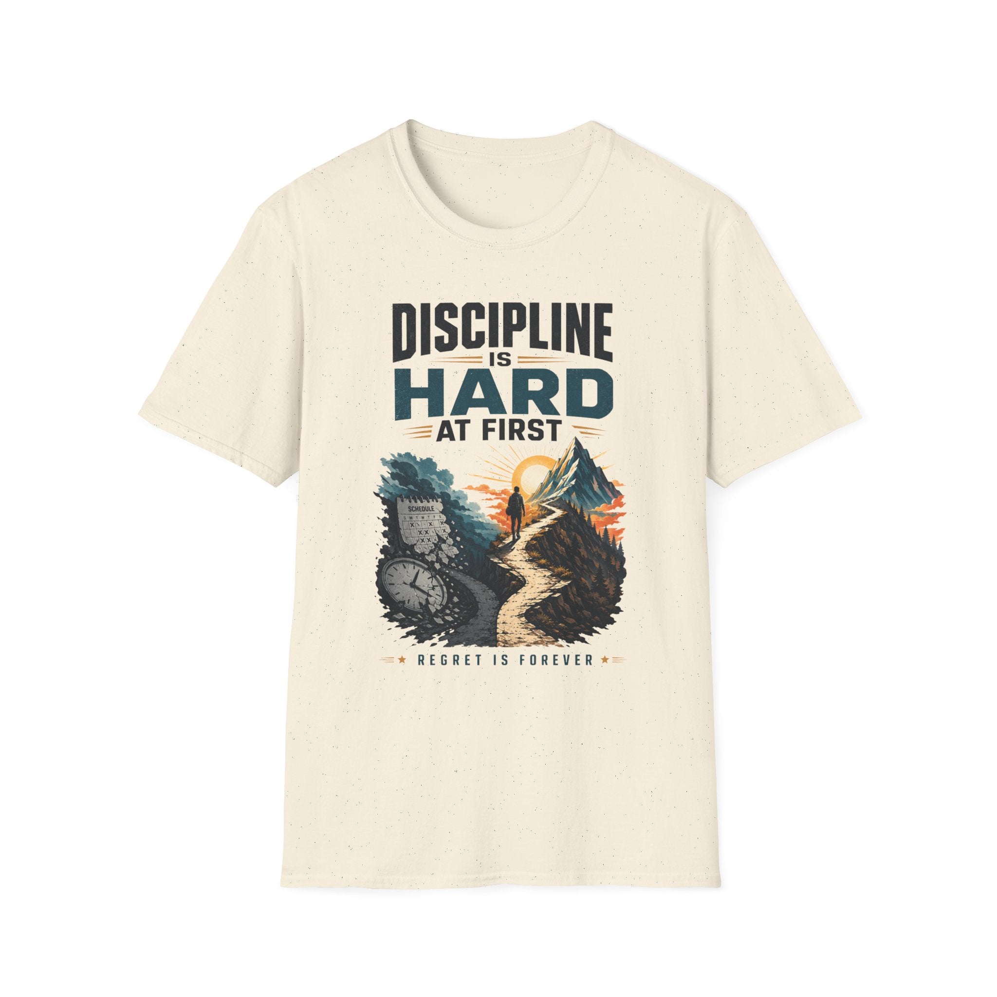 "Discipline Is Hard at First" Motivational Graphic Tee