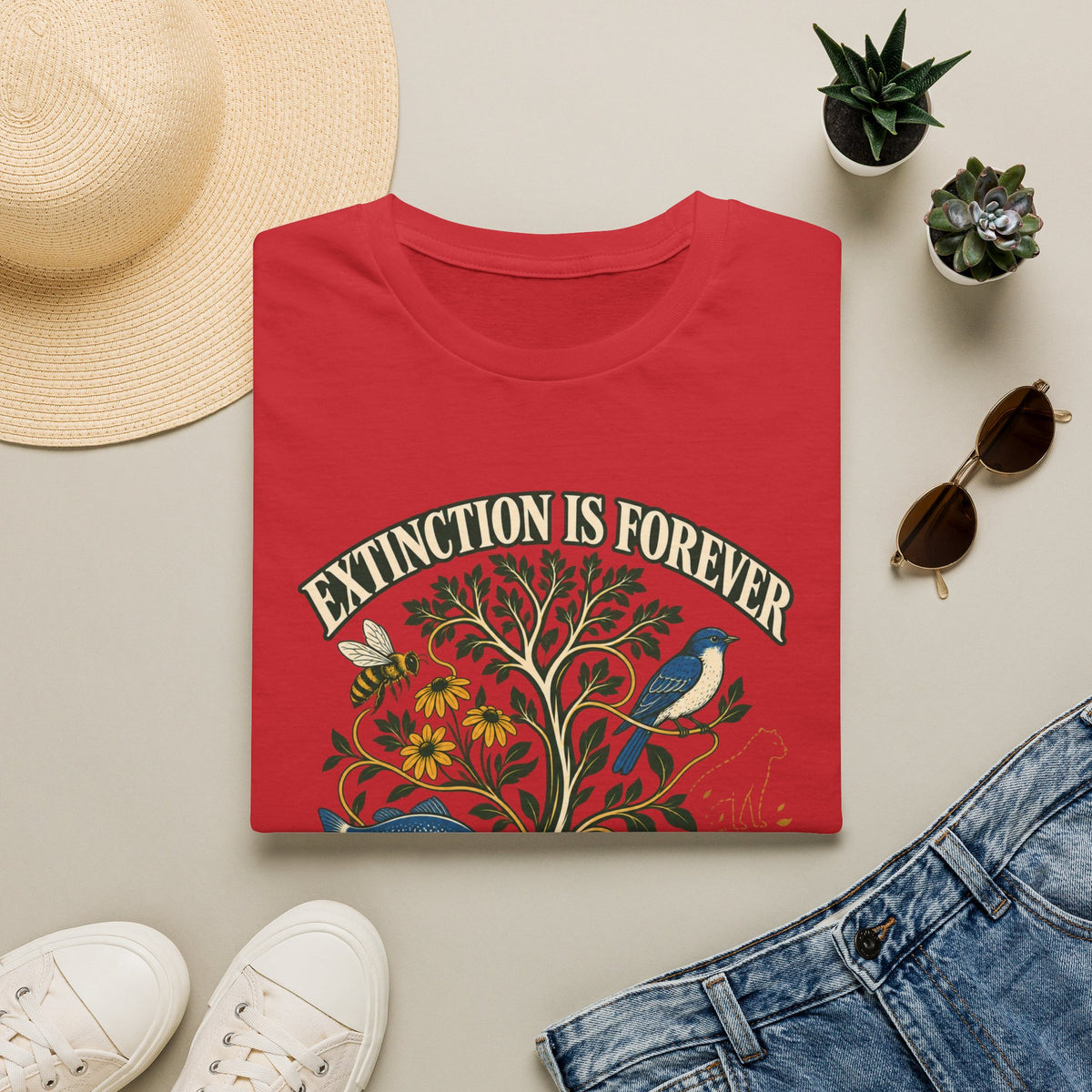 "Extinction Is Forever" Nature Conservation Graphic Tee