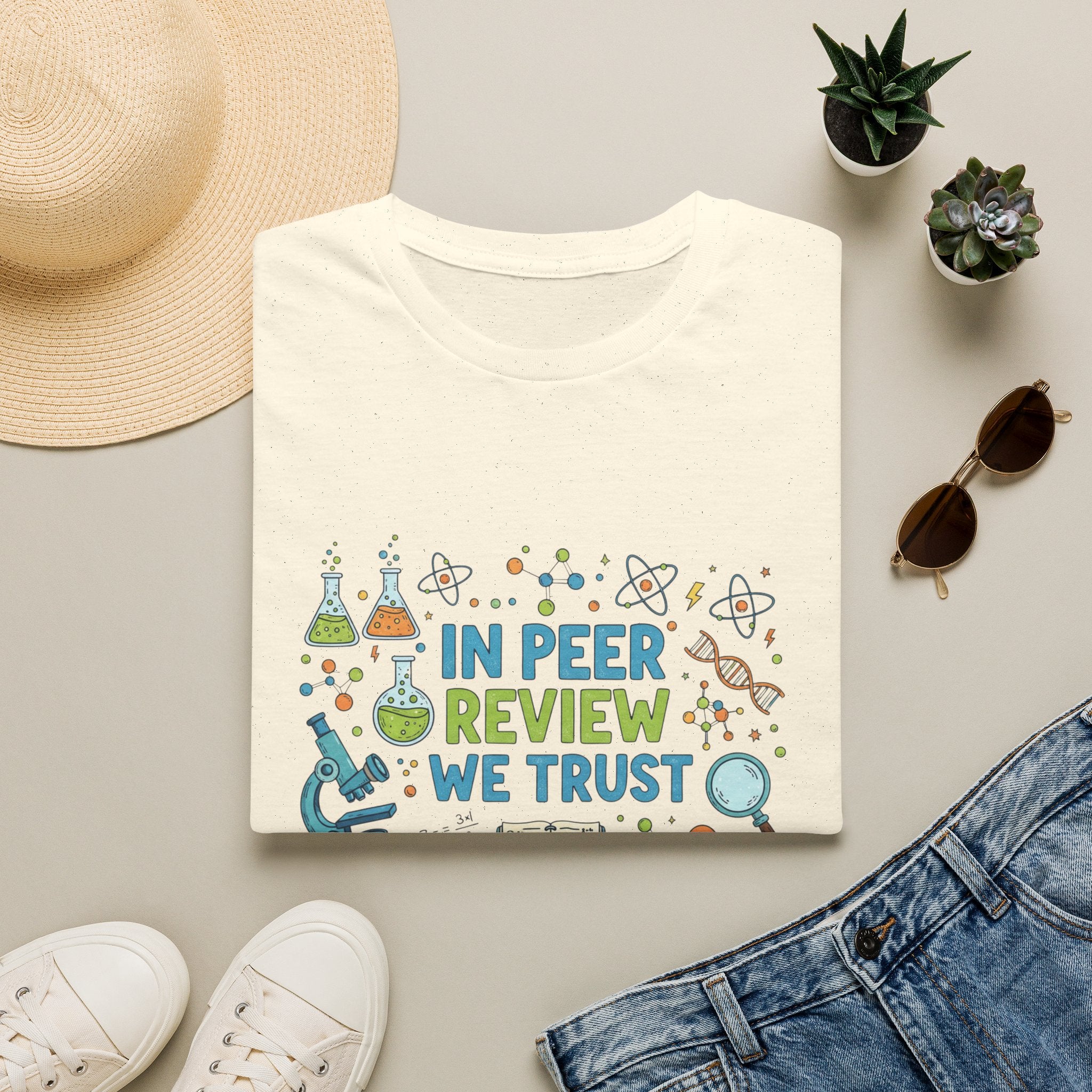 Science T-Shirt — "In Peer Review We Trust" Graphic Tee for Researchers & Science Lovers
