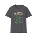 Skeptic by Nature T-Shirt — Brain Split Design ("Rational by Choice")