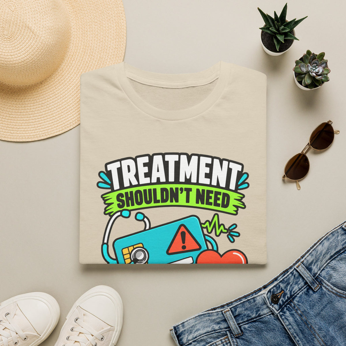 'Treatment Shouldn't Need Credit Score' Medical Justice Graphic Tee