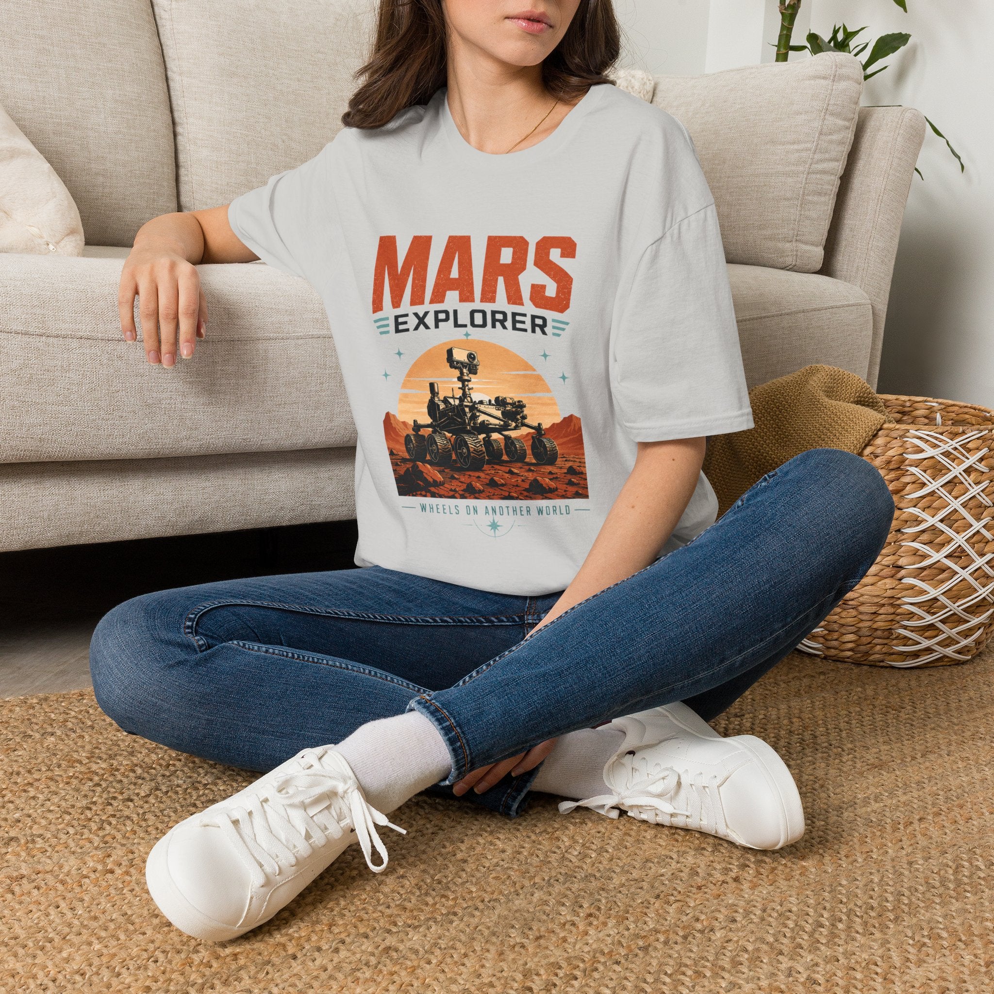 Mars Explorer T-Shirt — Retro Space Rover Graphic Tee