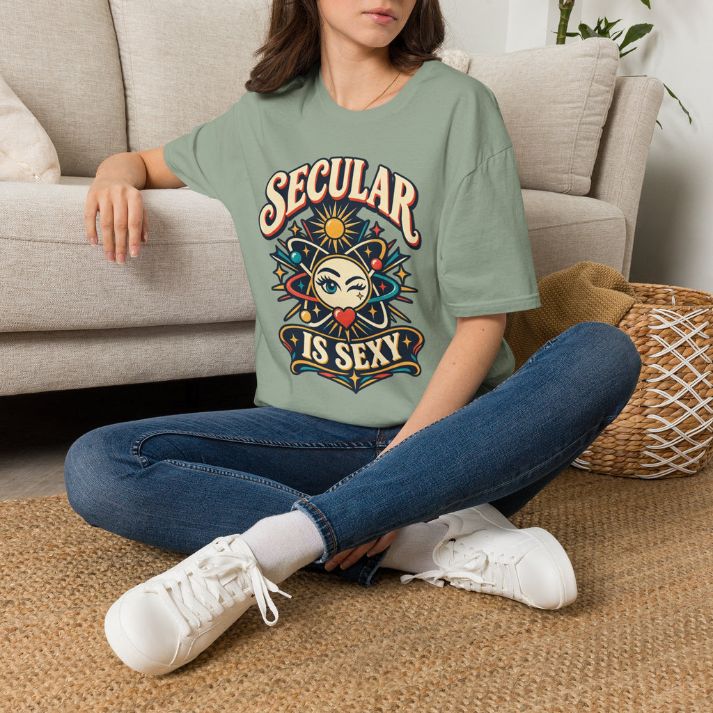 Secular Is Sexy T-Shirt — Retro Spiritual Sun Graphic Tee