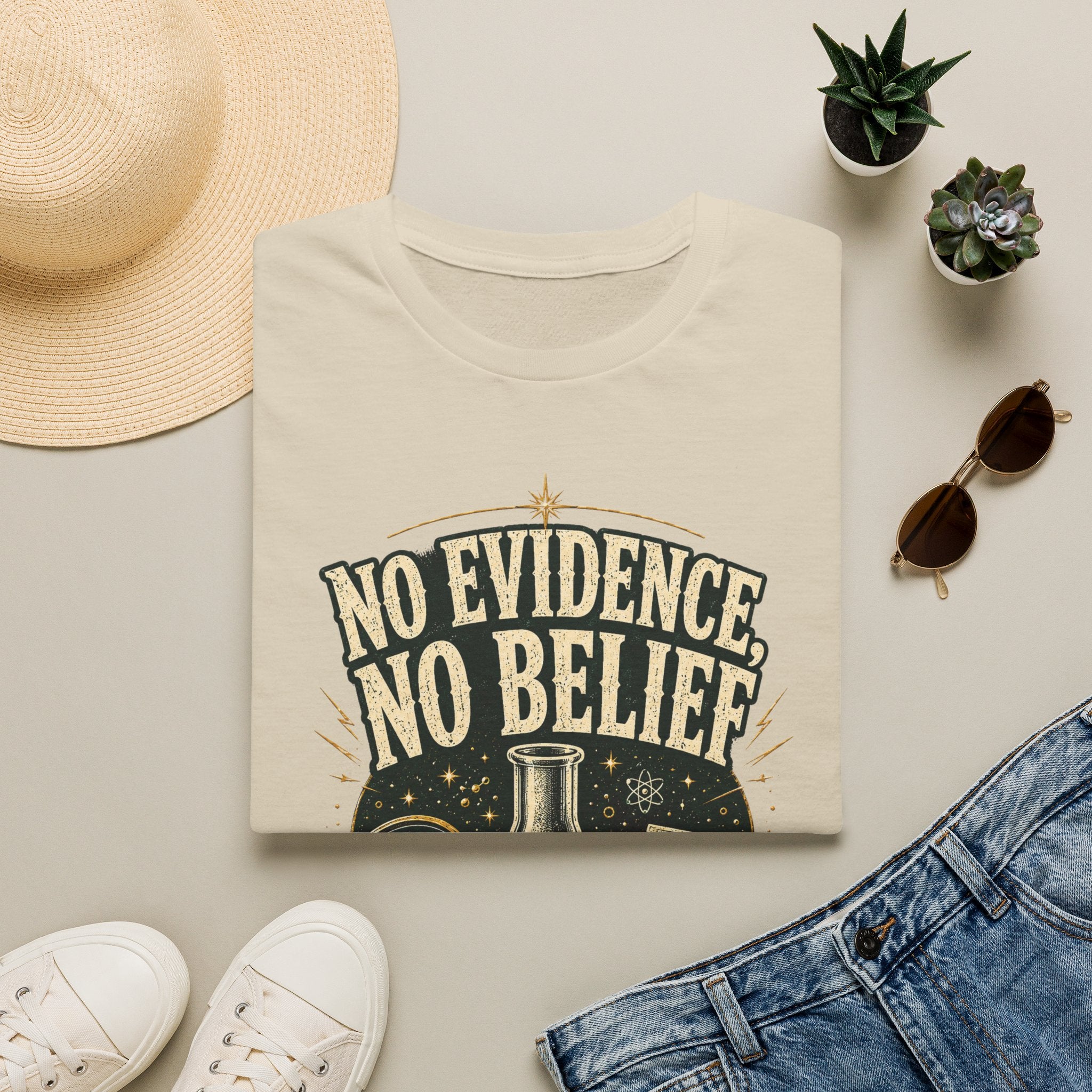 No Evidence No Belief Science T-Shirt — Question Claims Graphic Tee