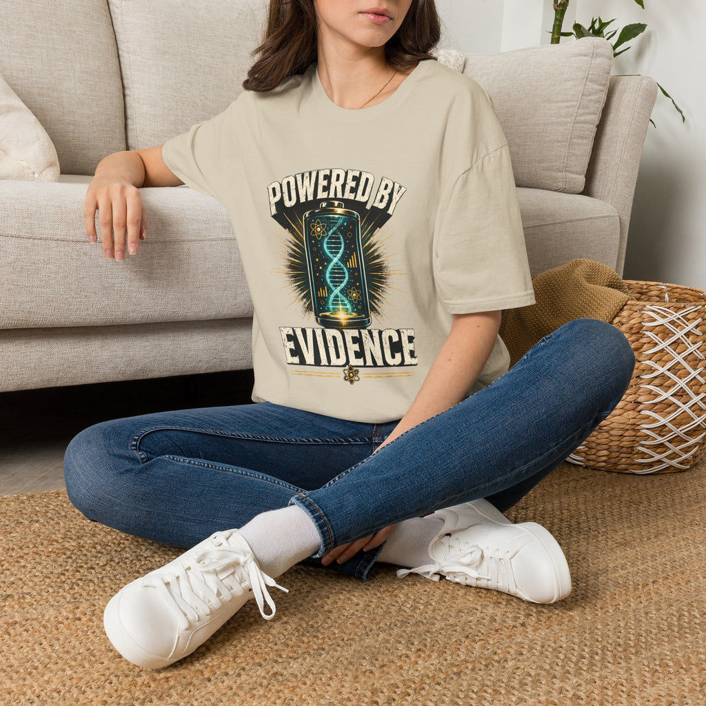 Powered By Evidence T-Shirt — Science DNA Retro Graphic Tee