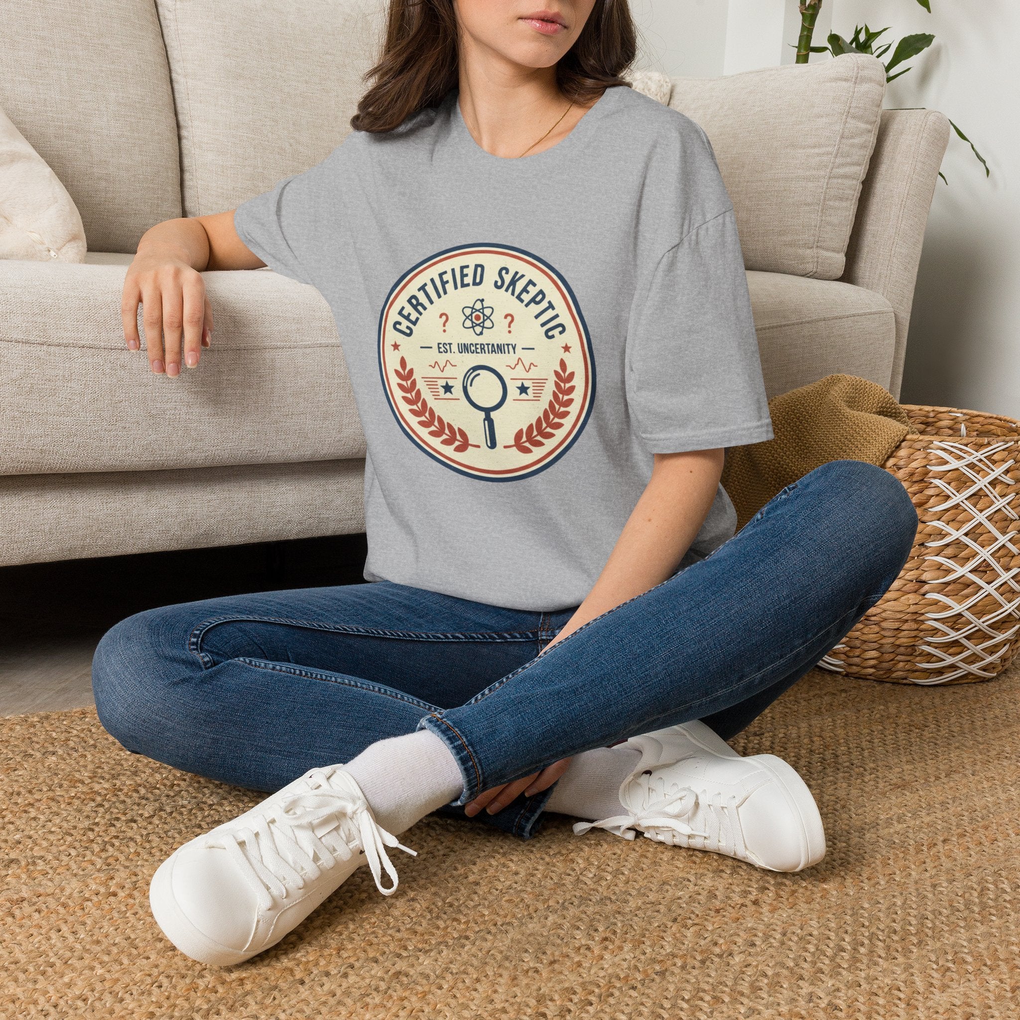 Certified Skeptic T-Shirt — 'Est. Uncertainty' Retro Science Tee