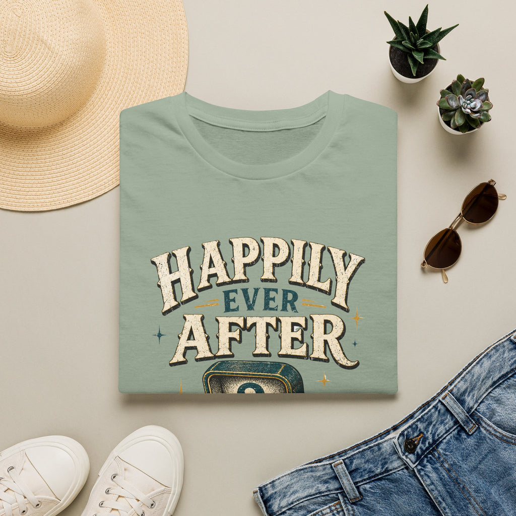 Happily Ever After T-Shirt — Funny Engagement/Marriage Proposal Tee (Ring Box, “Sold Separately” Design)