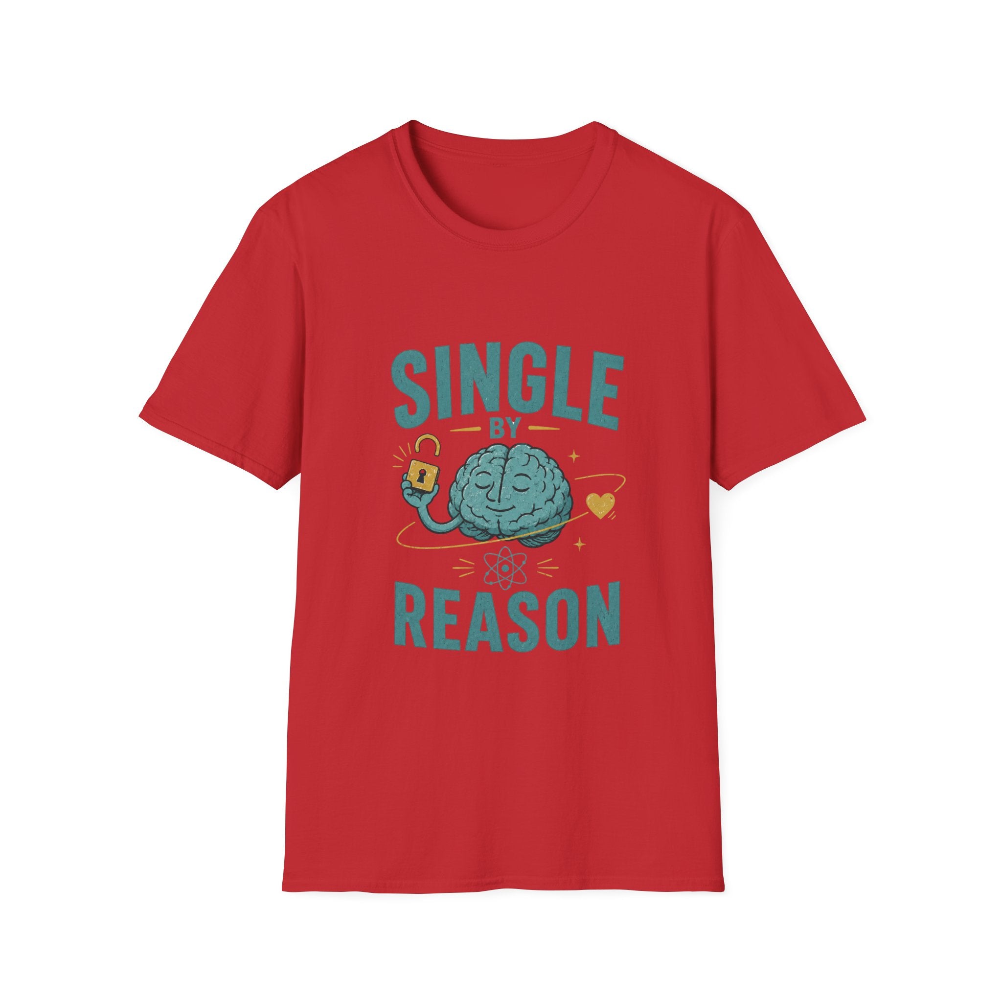 T-Shirt — “Single by Reason” Funny Brain Illustration Tee