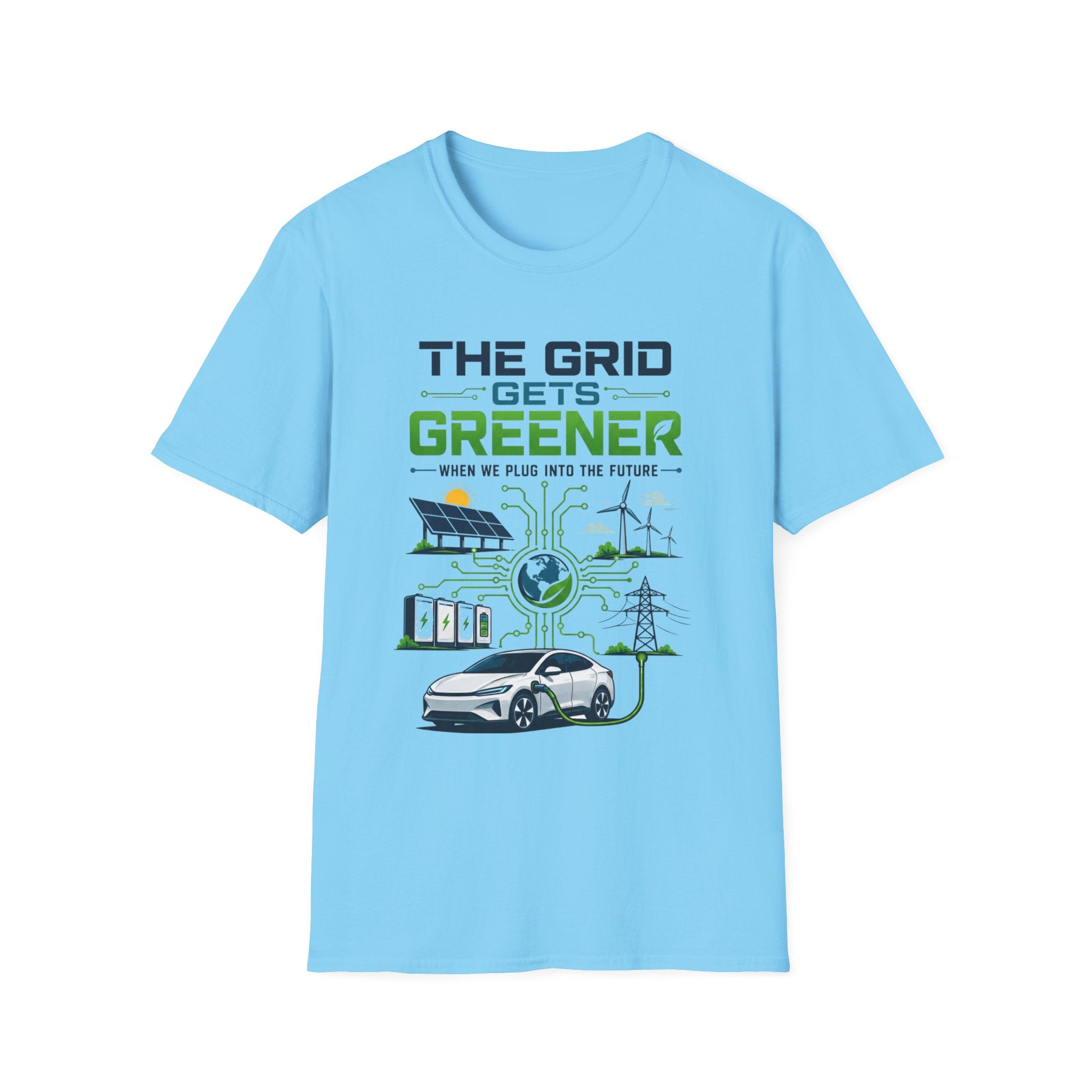 "The Grid Gets Greener" Eco Renewable Energy Tee