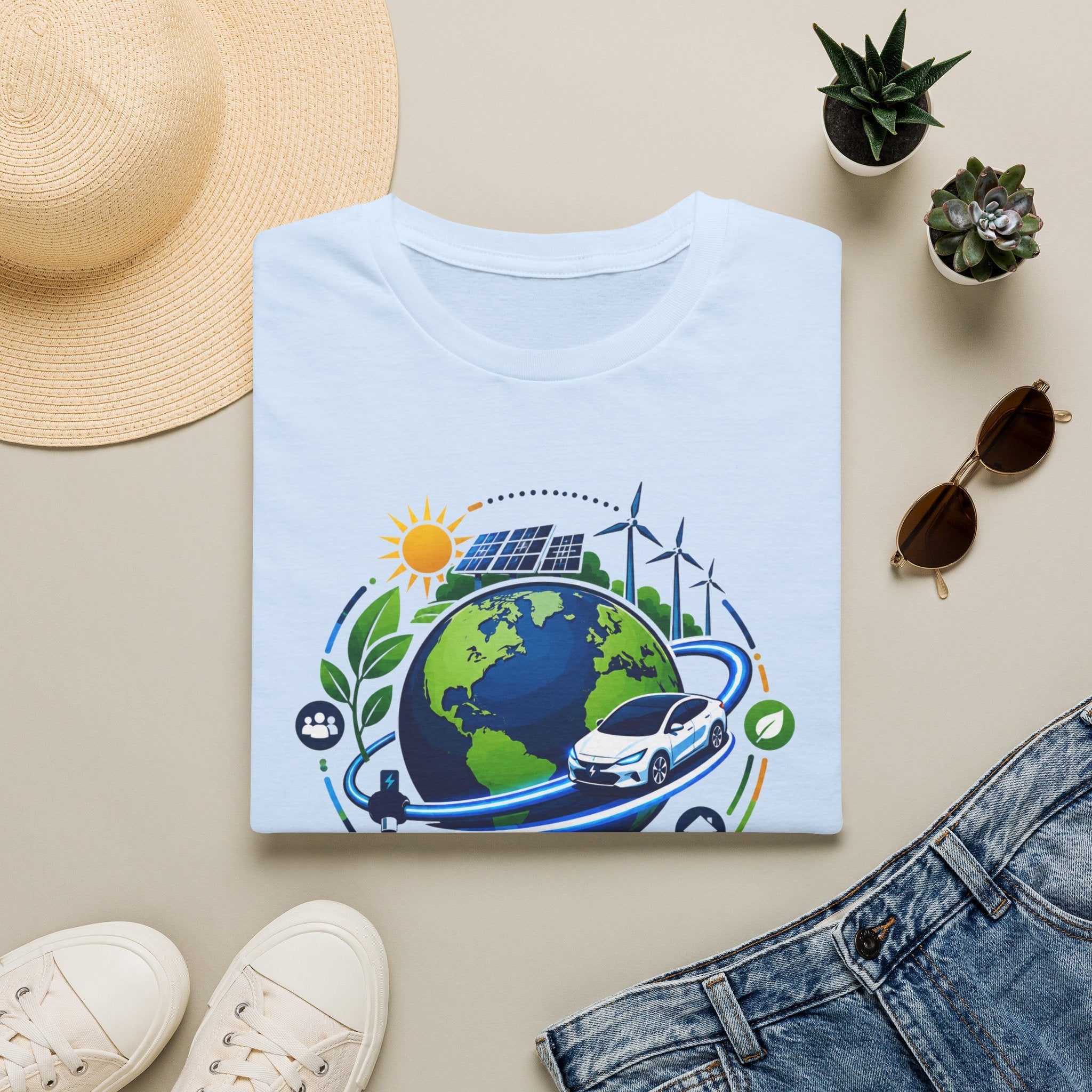 Earth Runs Better Electric Eco-Friendly EV Graphic Tee