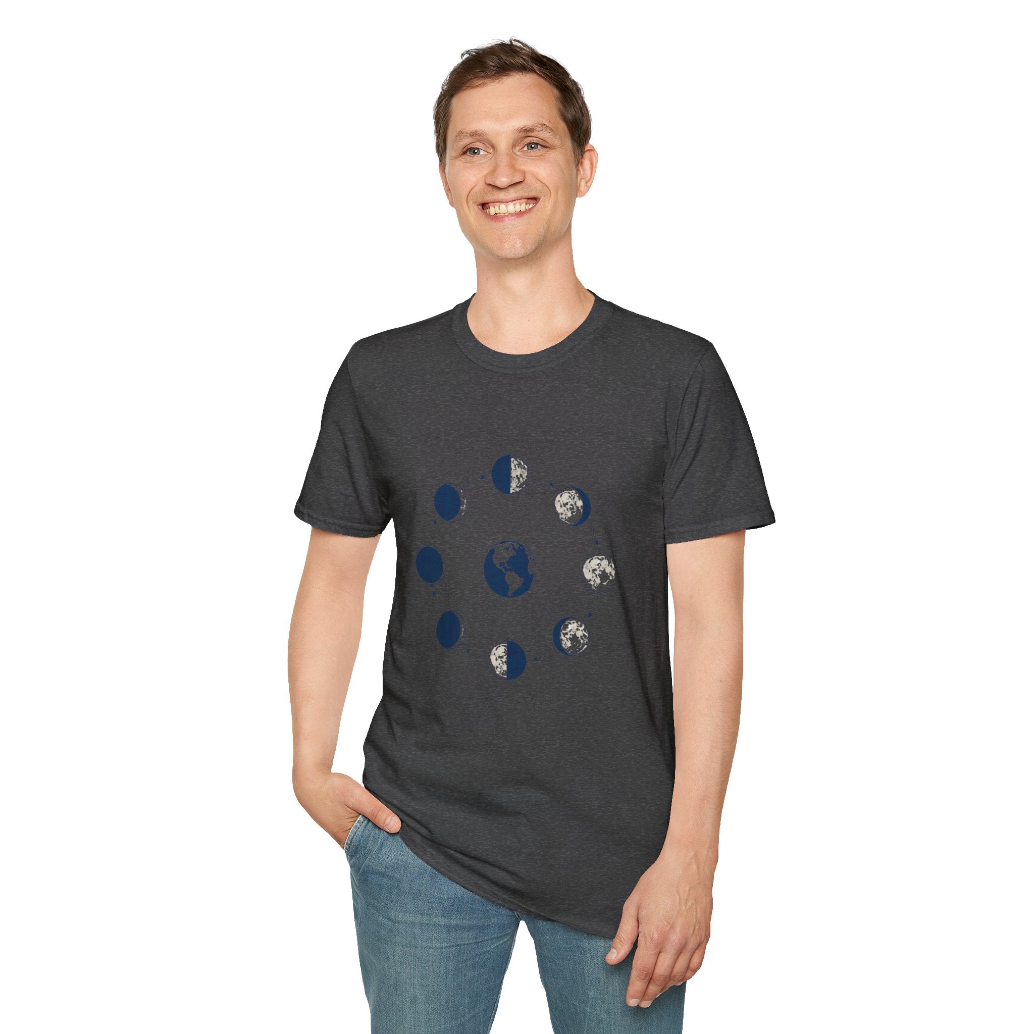 Moon Phase T-Shirt —Lunar Cycle Graphic Tee