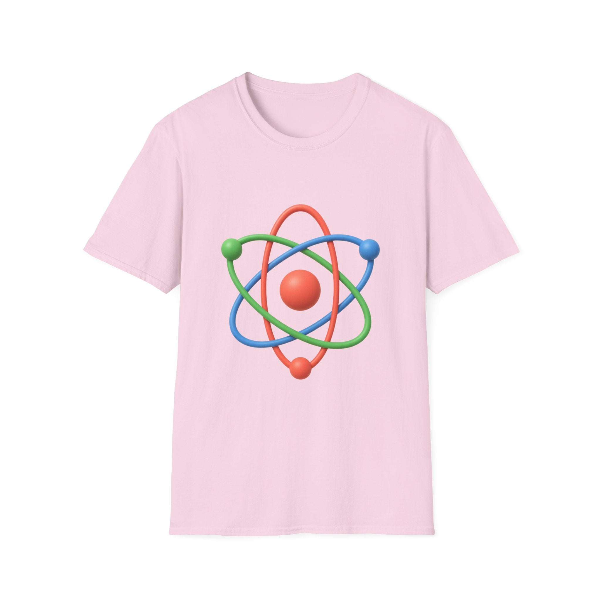 Atom Science T‑Shirt — Colorful 3D Atom Graphic Tee for Science Lovers