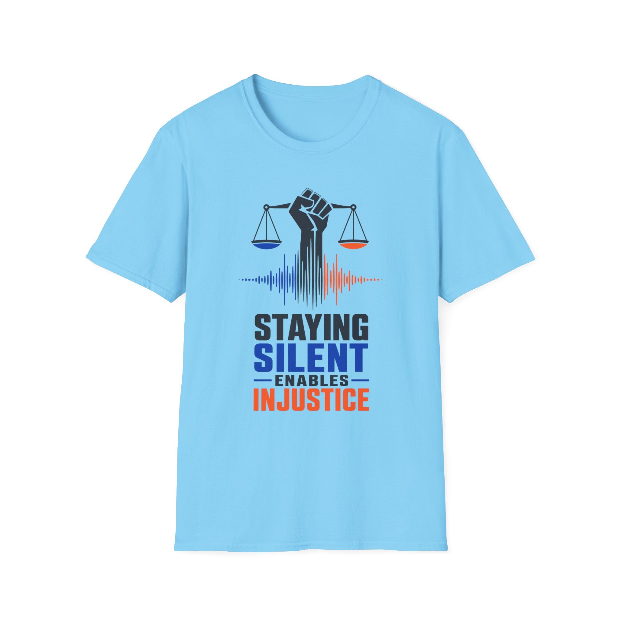 "Staying Silent Enables Injustice" Justice Fist Graphic Tee