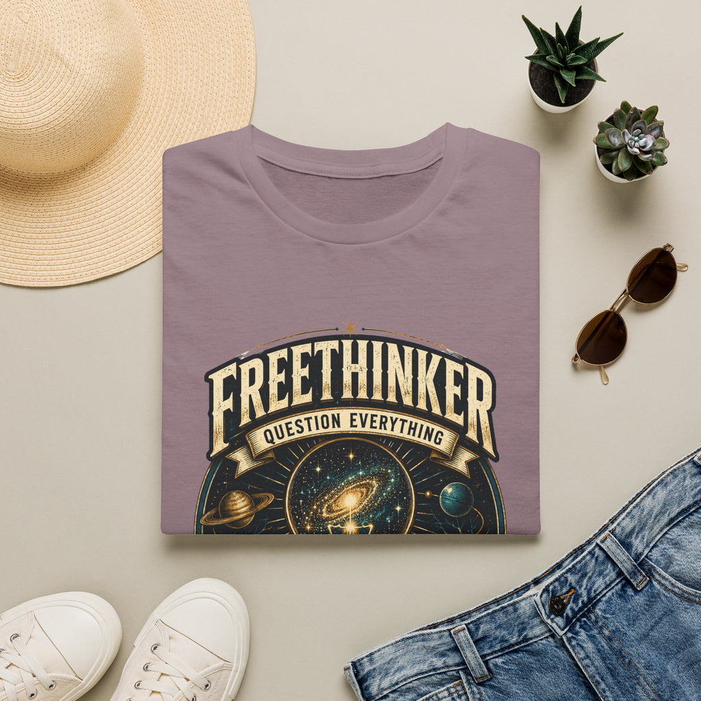 Freethinker Graphic T-Shirt — "Question Everything" Lightbulb Design