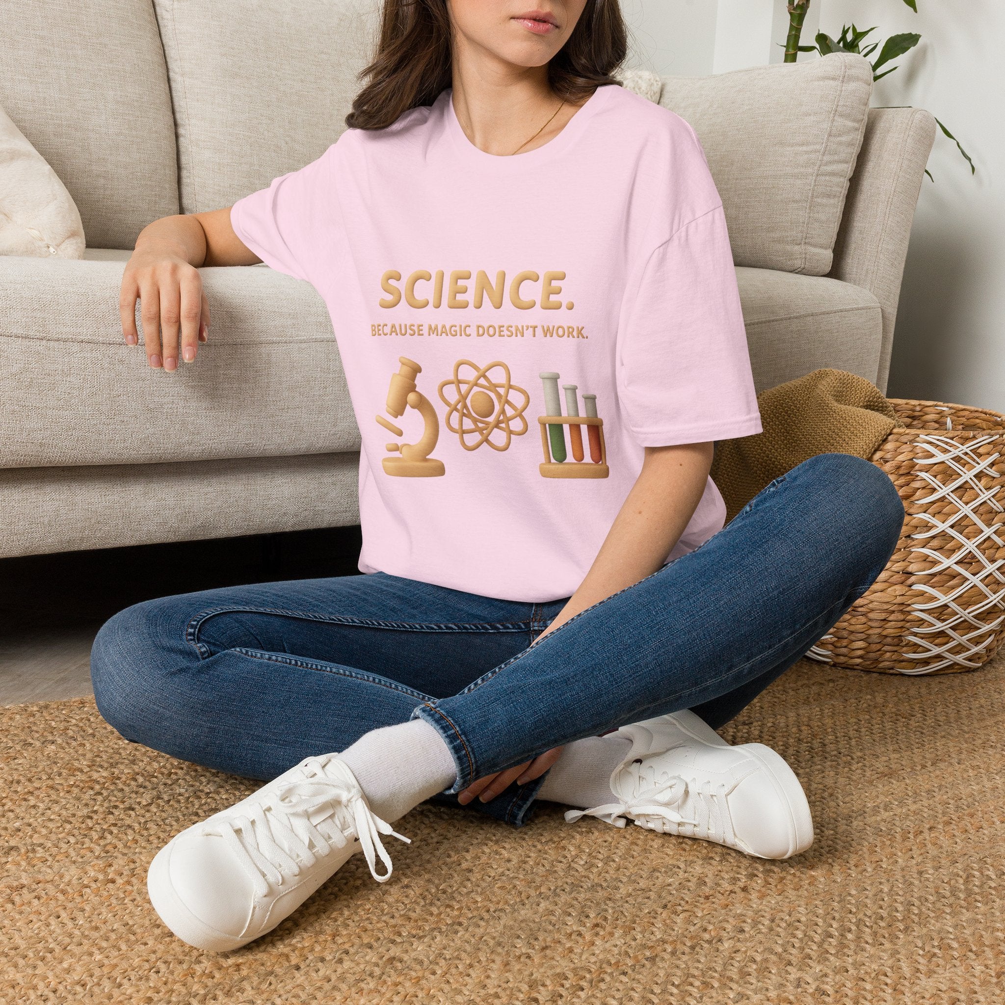 Science T-Shirt — “Science. Because Magic Doesn’t Work.” Graphic Tee for STEM Lovers
