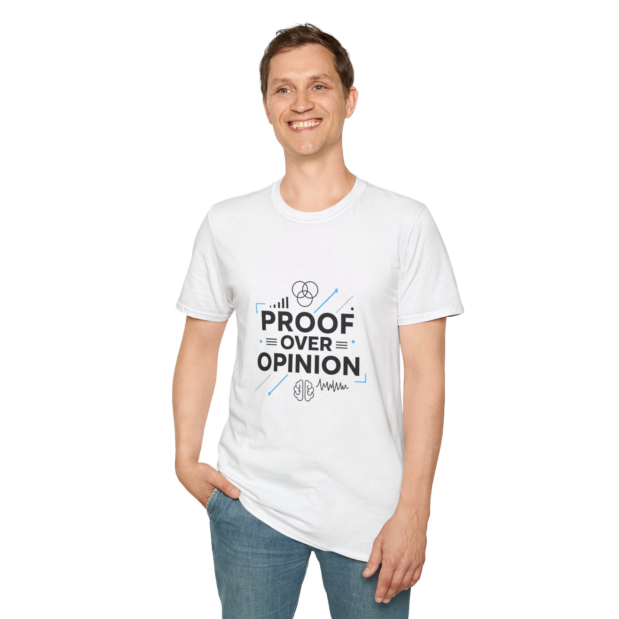 Proof Over Opinion T-Shirt — Science & Evidence Graphic Tee