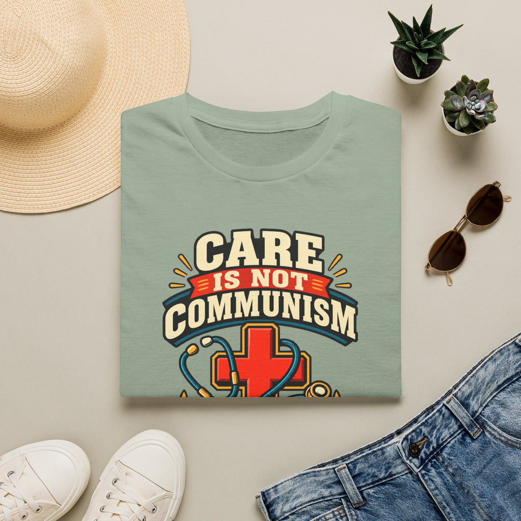 "Care Is Not Communism" Nurse/Healthcare Pride Tee