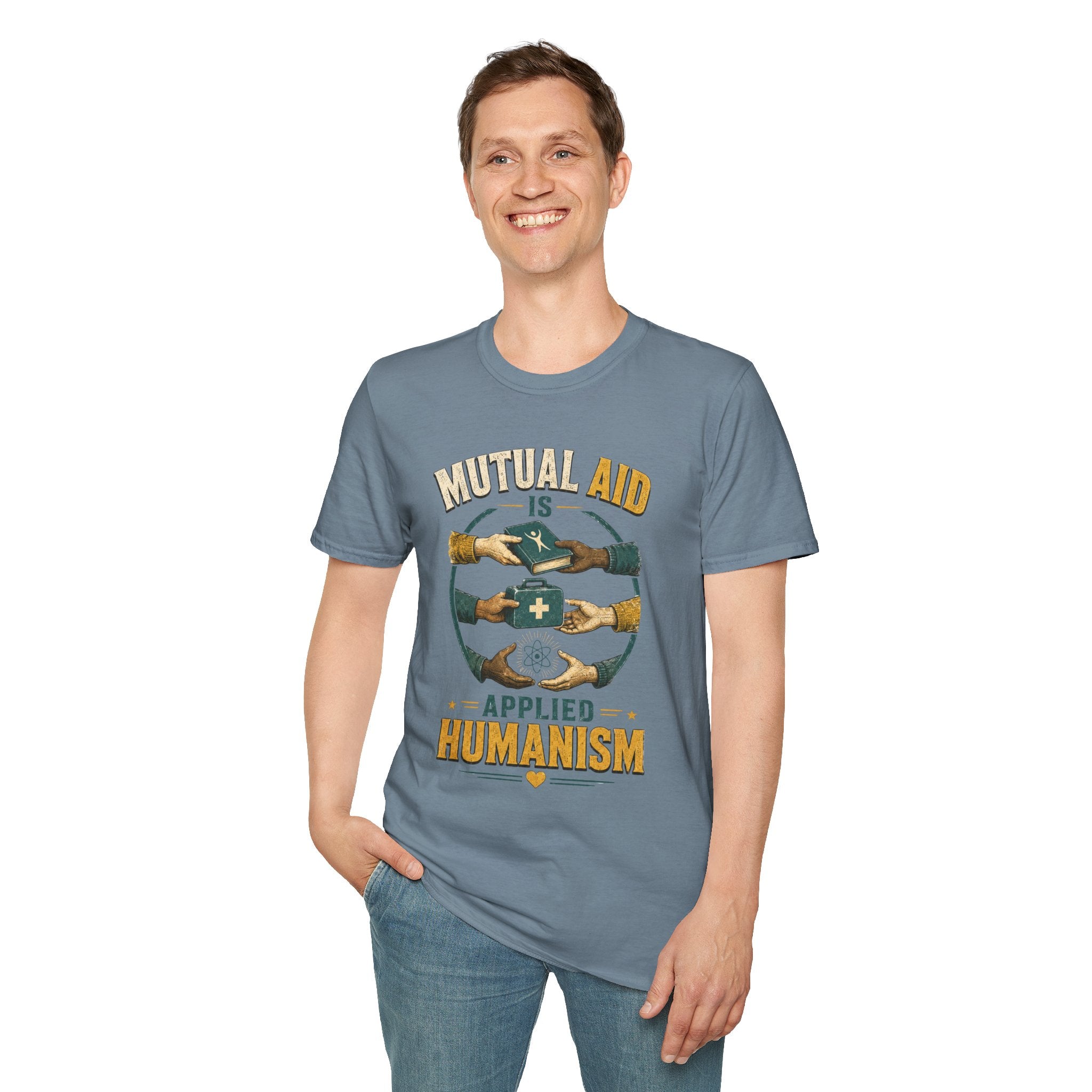Mutual Aid Is Applied Humanism T-Shirt — Community Support Volunteer Shirt