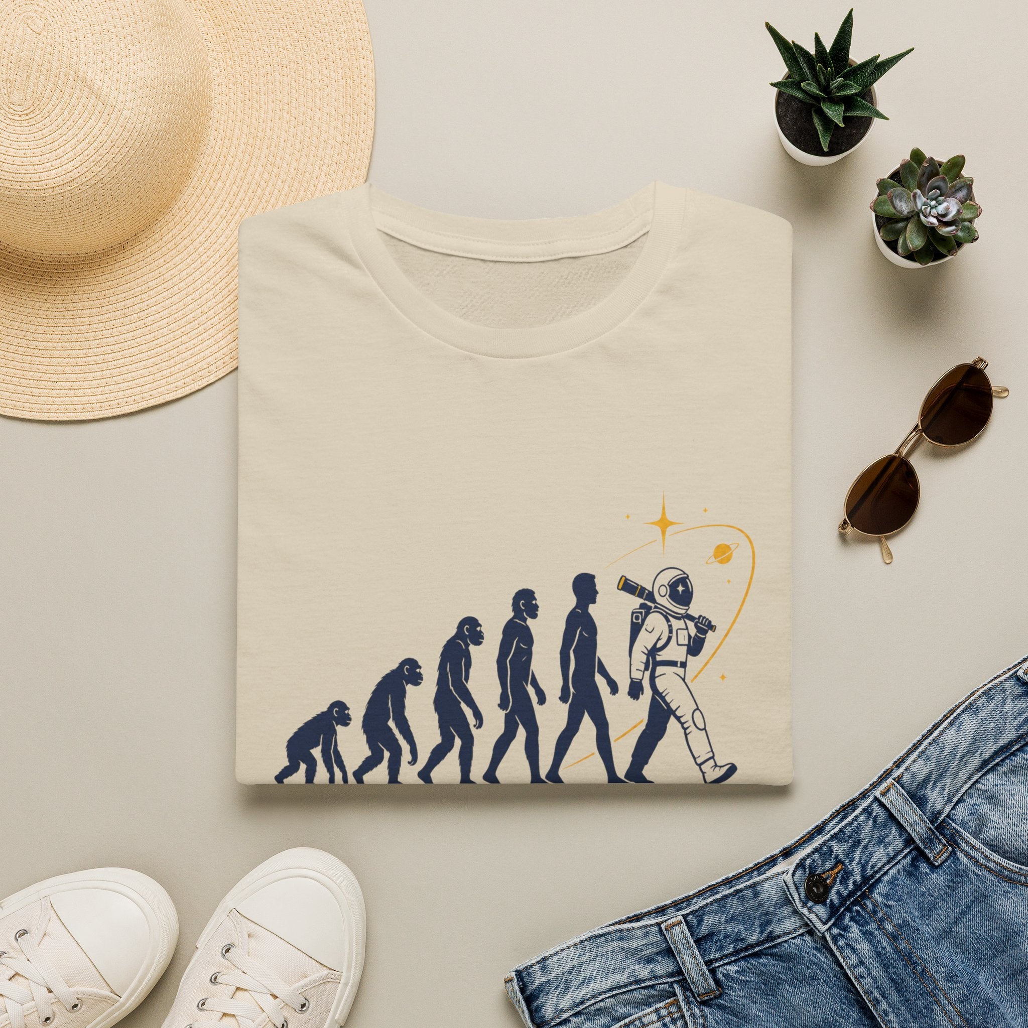 Evolution to Astronaut T-Shirt — Funny Space Exploration Tee