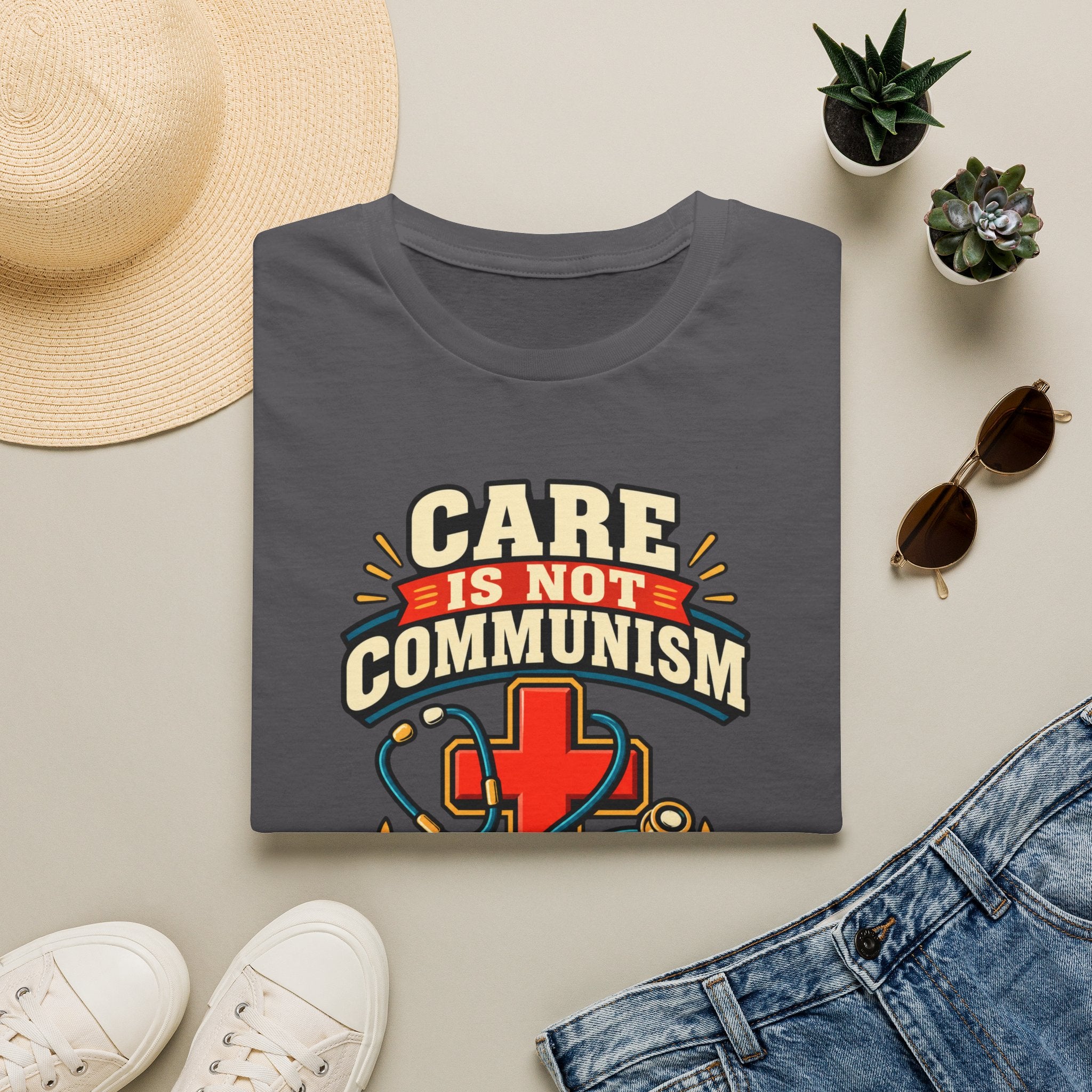 "Care Is Not Communism" Nurse/Healthcare Pride Tee