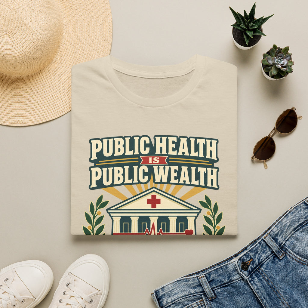 Public Health Is Public Wealth T-Shirt — 'Care For All' Community Health Tee