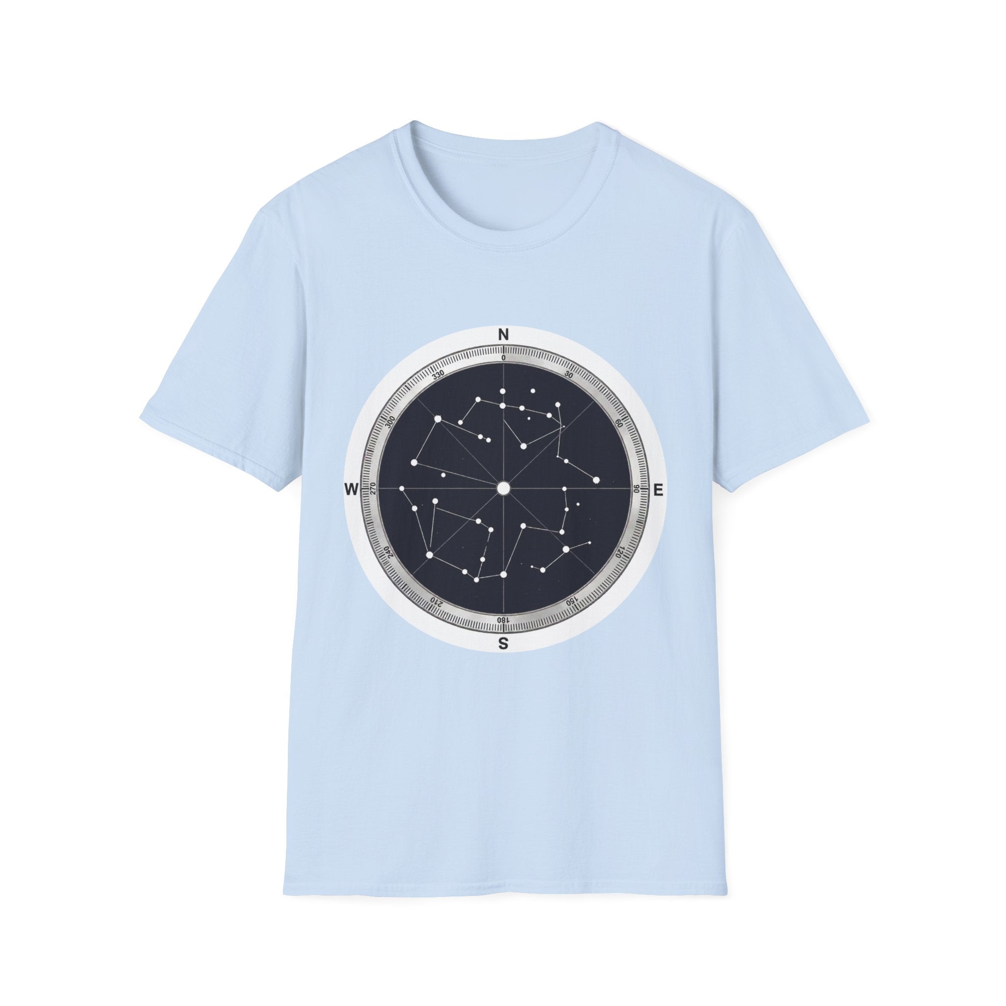 Constellation Compass T-Shirt — Night Sky Star Map Tee
