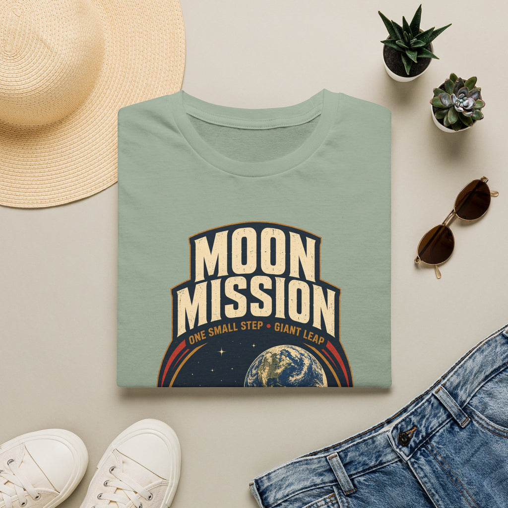 Moon Mission T‑Shirt — Retro Space Exploration Tee (“One Small Step, Giant Leap”)