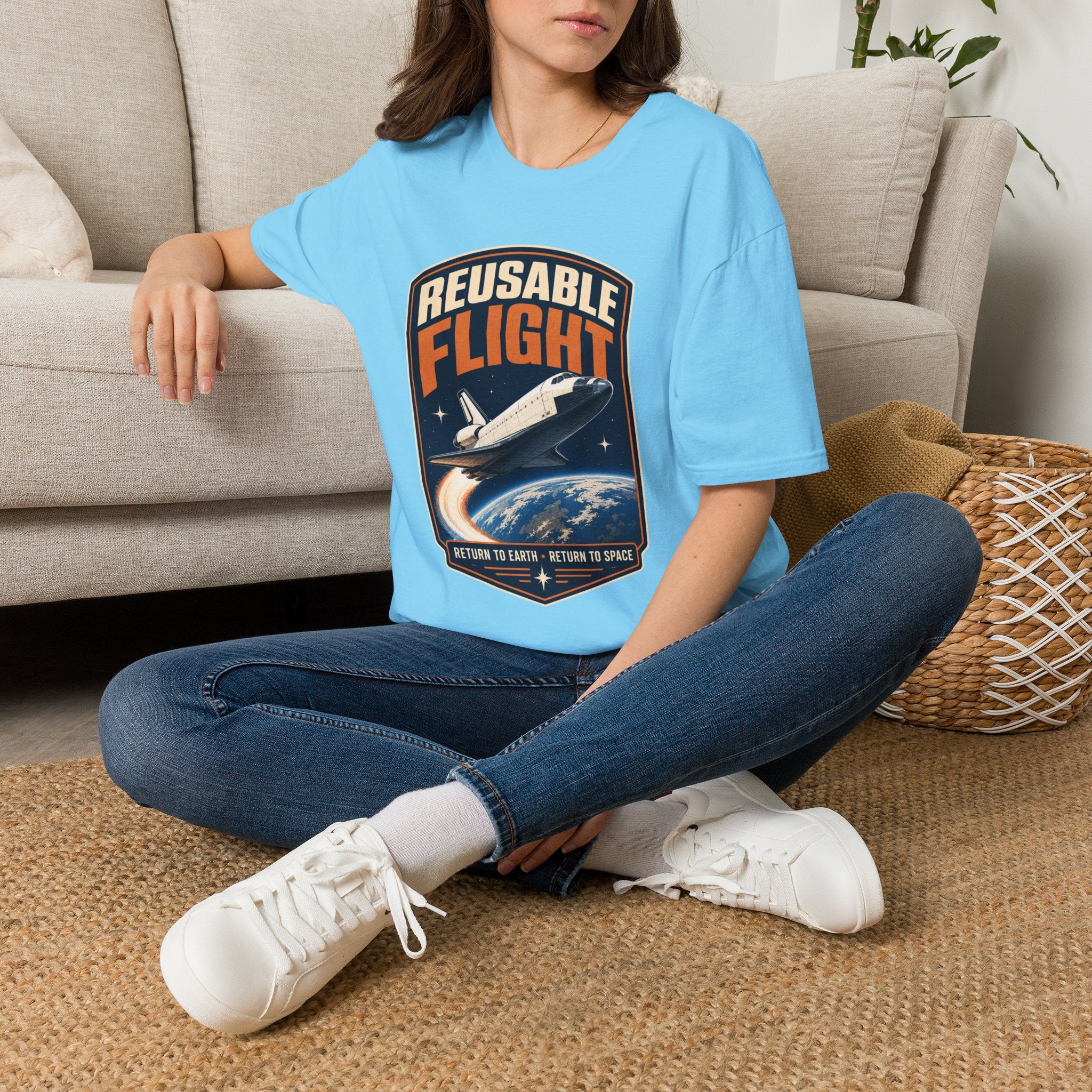 Reusable Flight T-Shirt — Space Shuttle Retro Graphic Tee