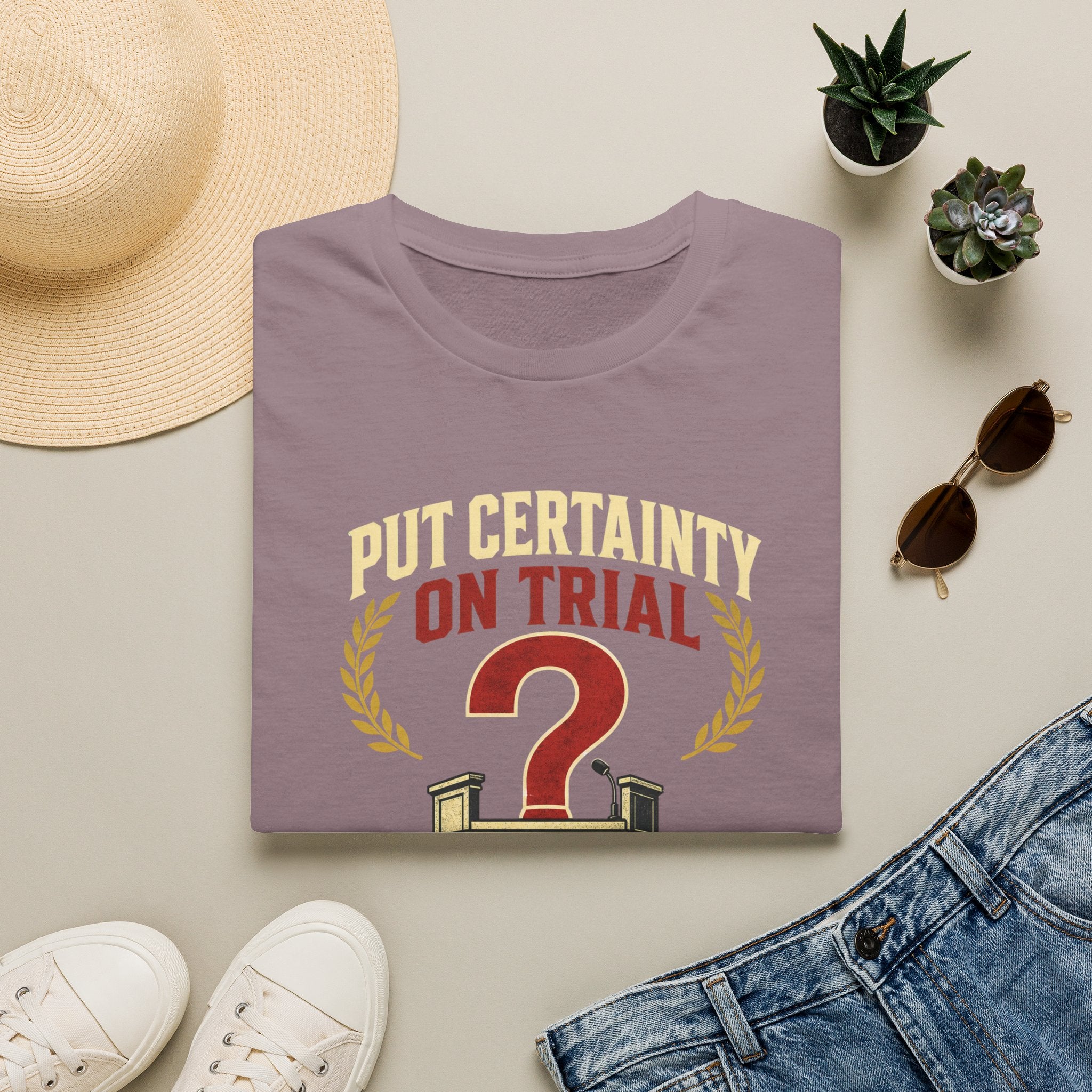 "Put Certainty On Trial" Questioning Democracy Graphic Tee