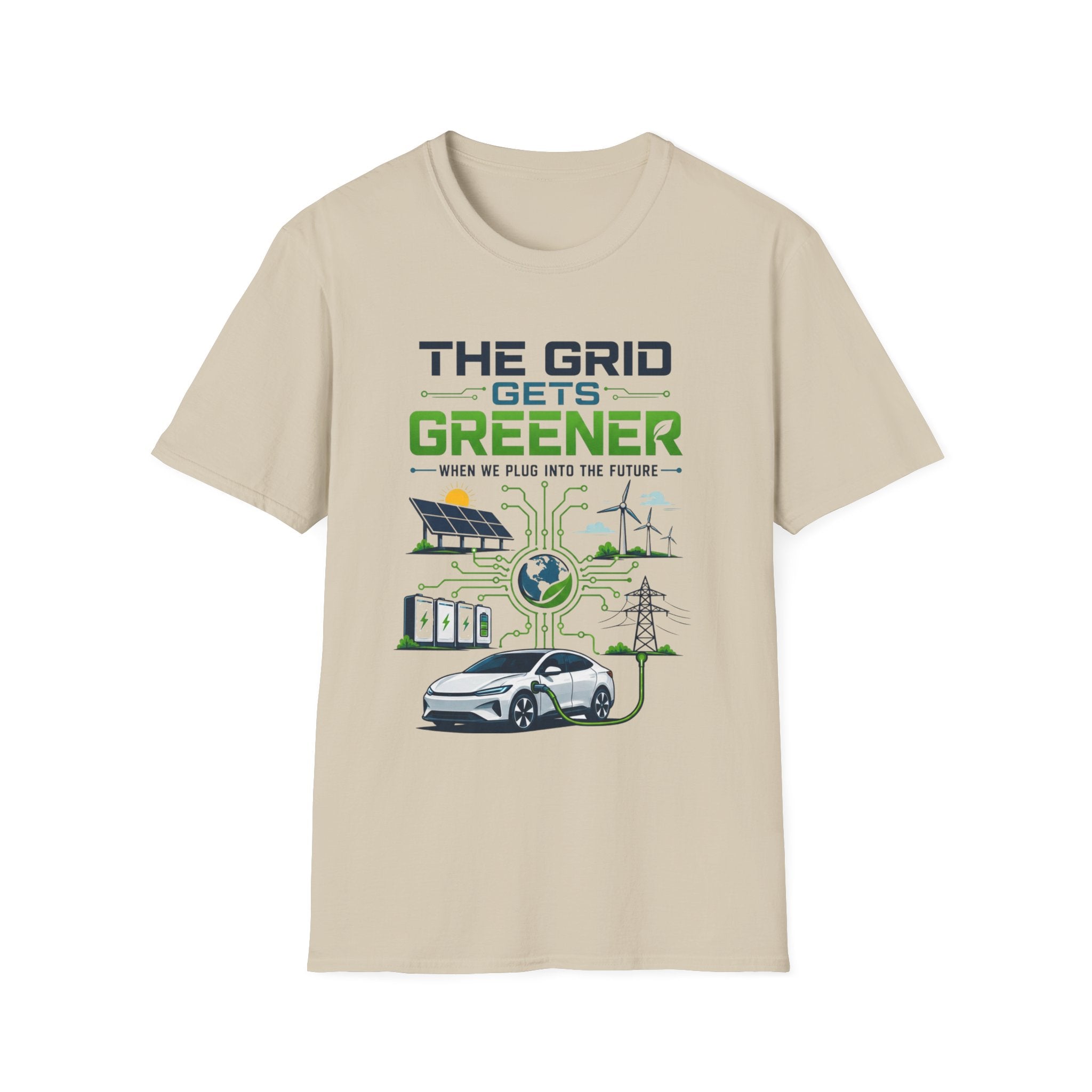 "The Grid Gets Greener" Eco Renewable Energy Tee