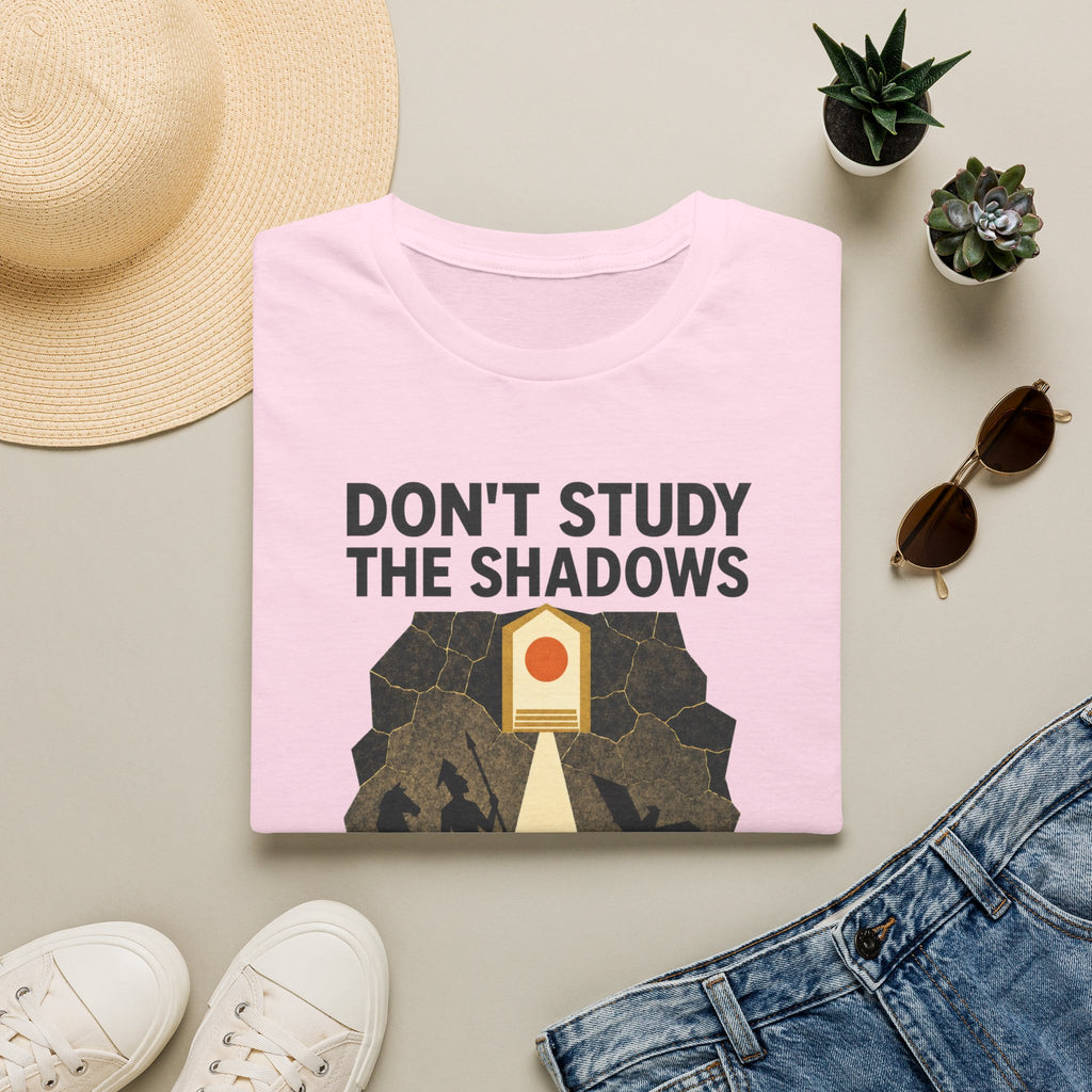 "Don't Study the Shadows, Find the Light" Inspirational Graphic Tee